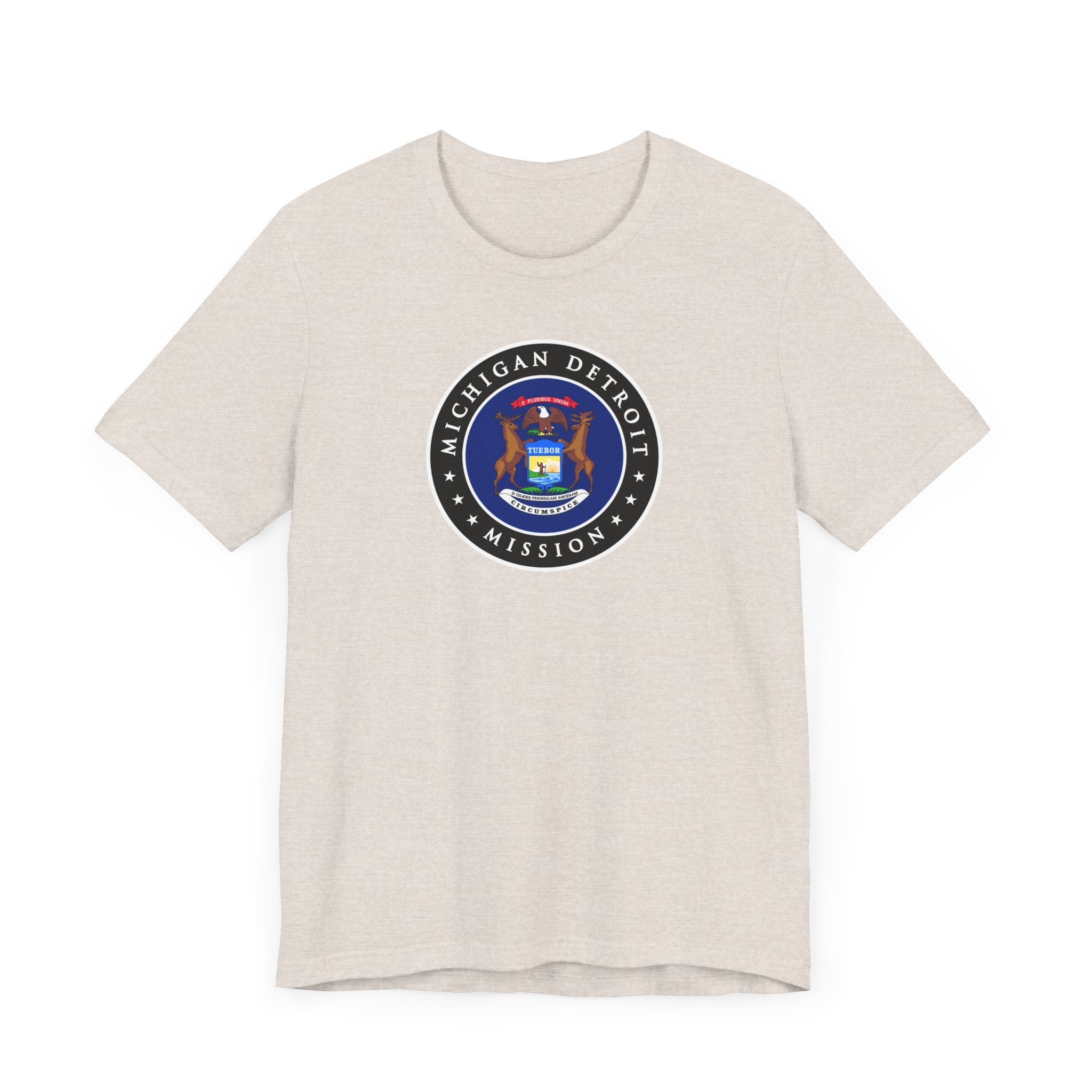 Michigan Detroit Mission State Flag Logo (Black Border) T-shirt - Mission Wishlist - LDS Missionary Gift Store