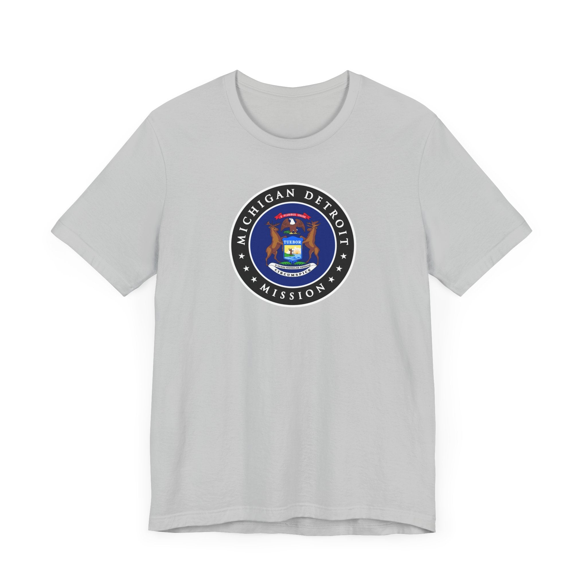 Michigan Detroit Mission State Flag Logo (Black Border) T-shirt - Mission Wishlist - LDS Missionary Gift Store
