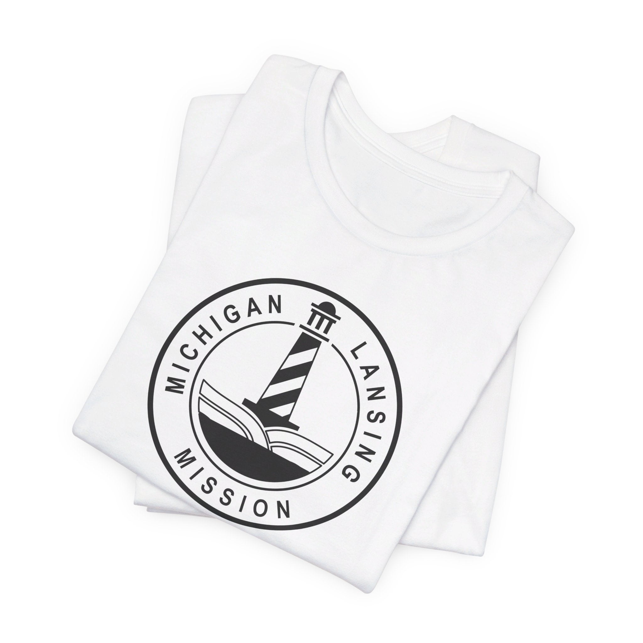 Michigan Lansing Mission Circular Monochrome Logo T-Shirt - Mission Wishlist - LDS Missionary Gift Store