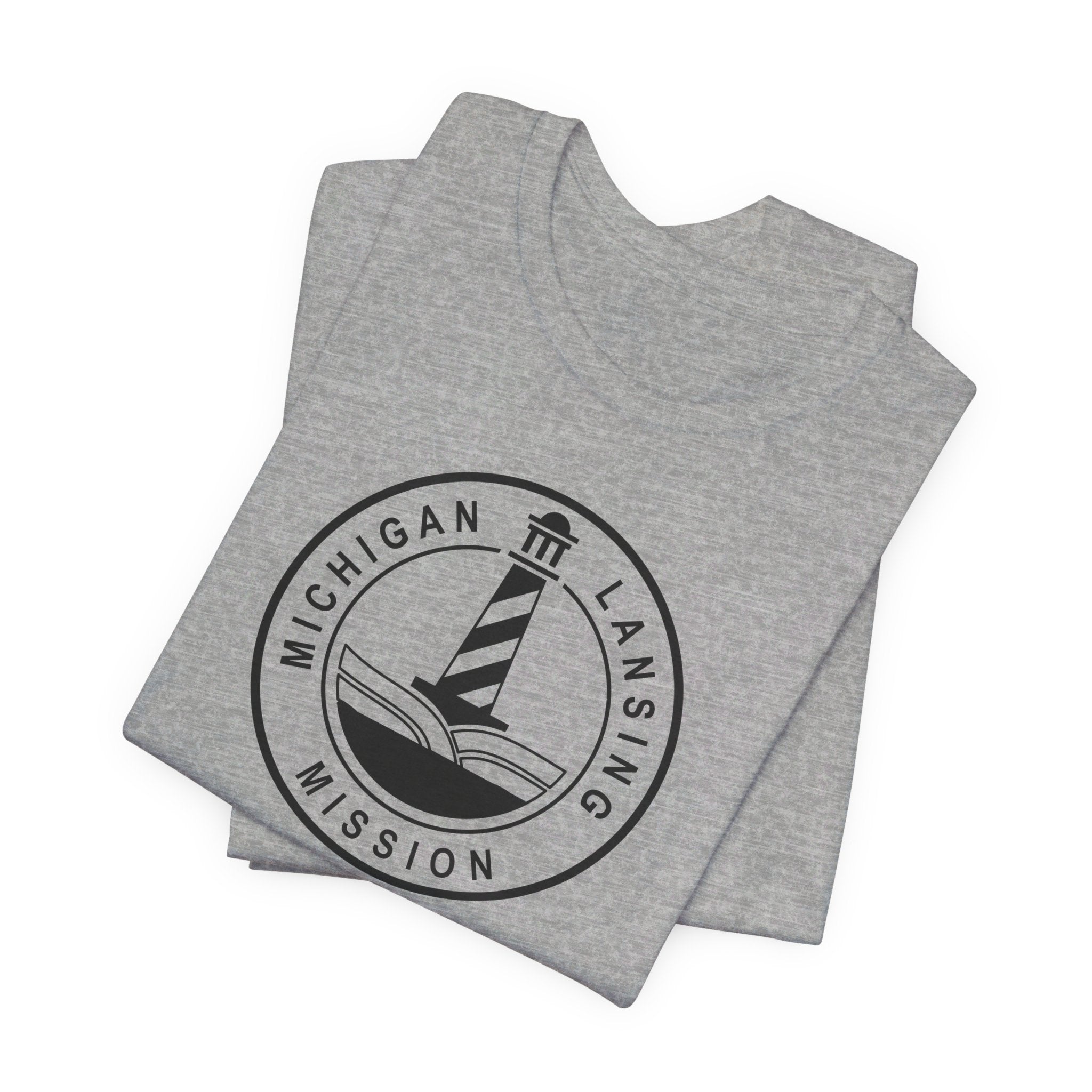 Michigan Lansing Mission Circular Monochrome Logo T-Shirt - Mission Wishlist - LDS Missionary Gift Store