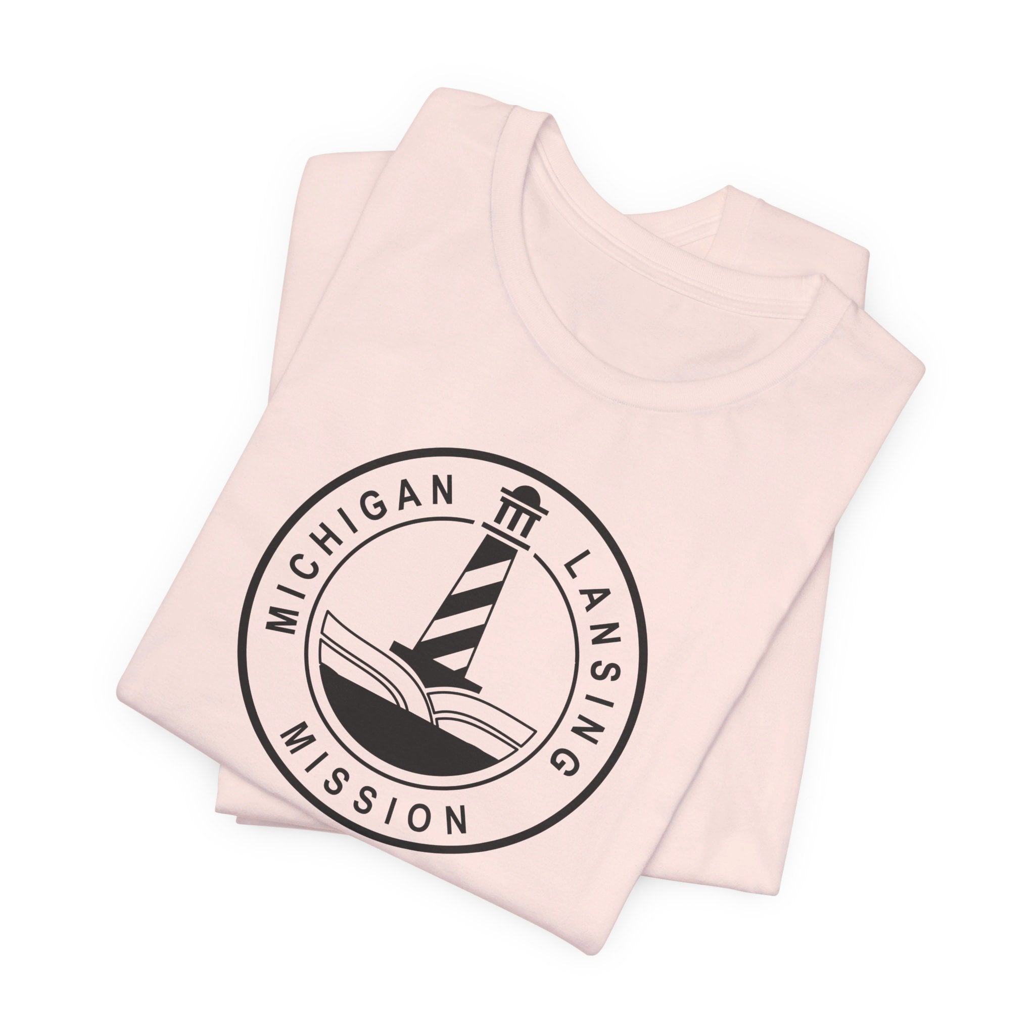 Michigan Lansing Mission Circular Monochrome Logo T-Shirt - Mission Wishlist - LDS Missionary Gift Store