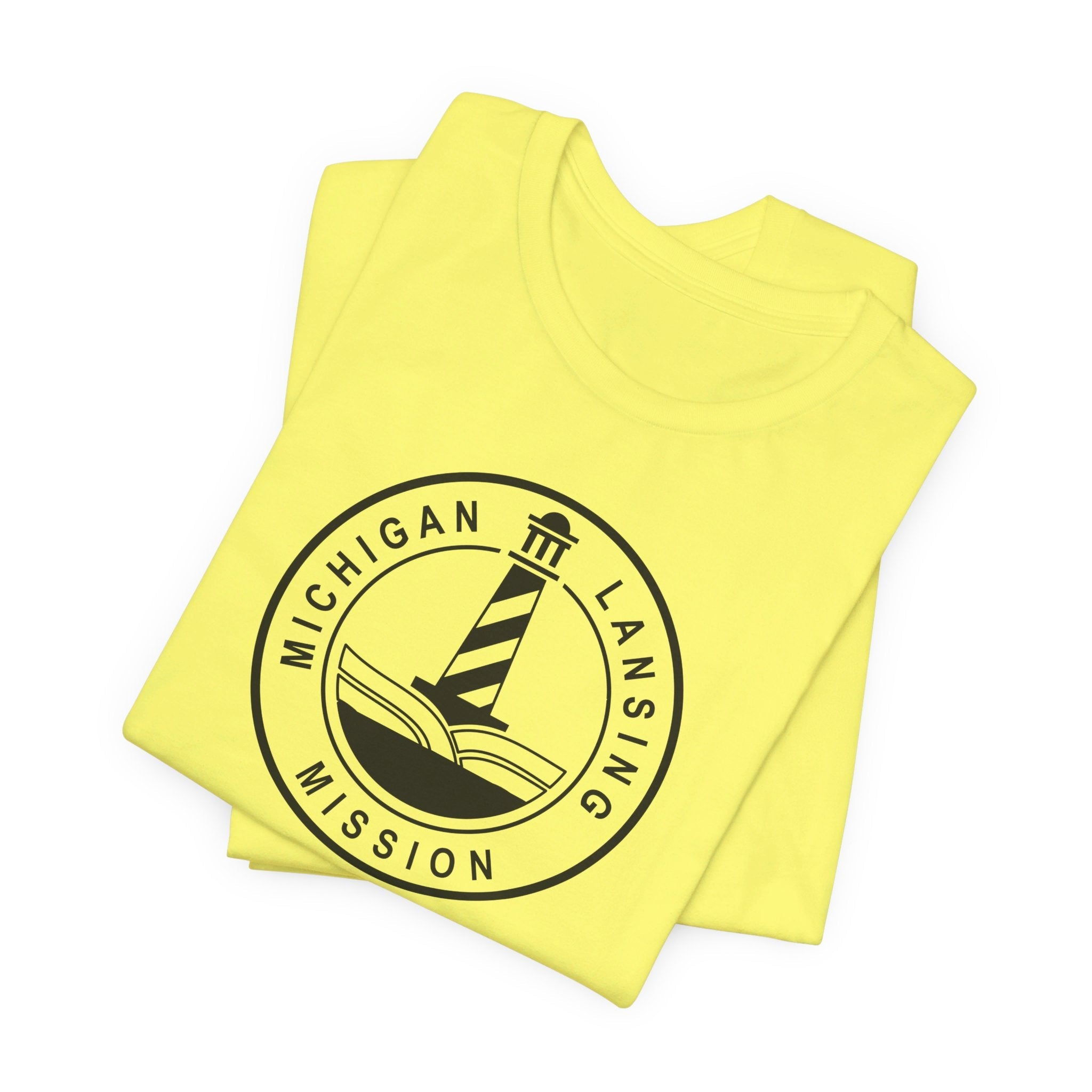 Michigan Lansing Mission Circular Monochrome Logo T-Shirt - Mission Wishlist - LDS Missionary Gift Store