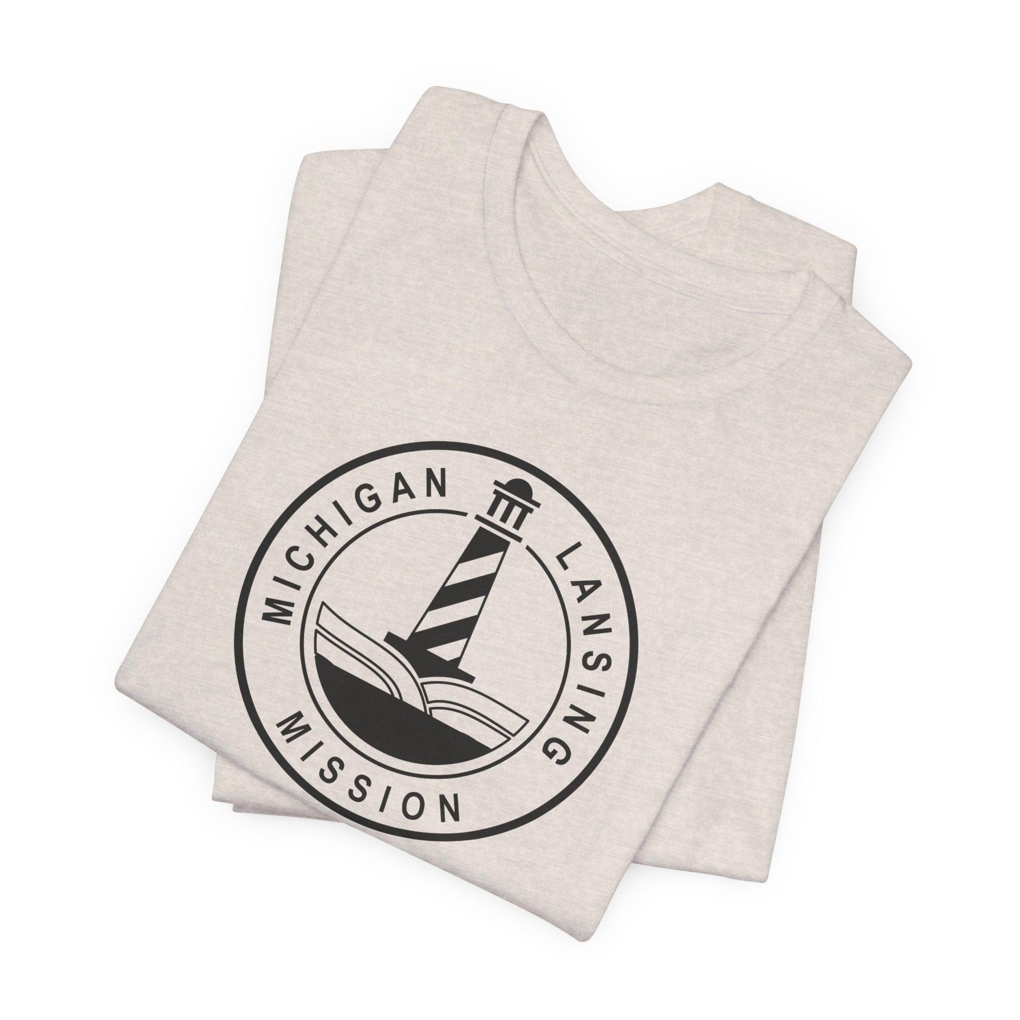 Michigan Lansing Mission Circular Monochrome Logo T-Shirt - Mission Wishlist - LDS Missionary Gift Store