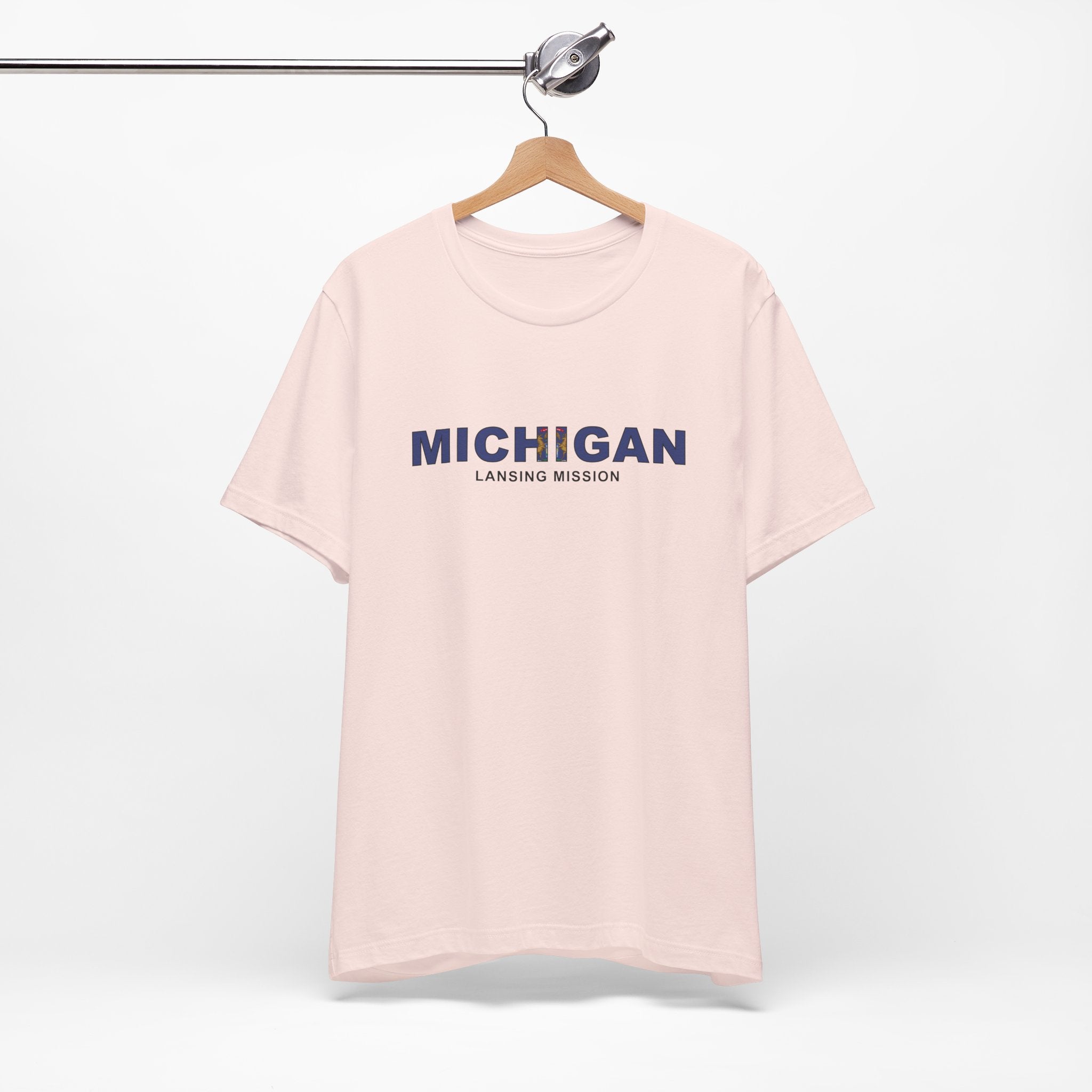 Michigan Lansing Mission Flag Title T-shirt - Mission Wishlist - LDS Missionary Gift Store