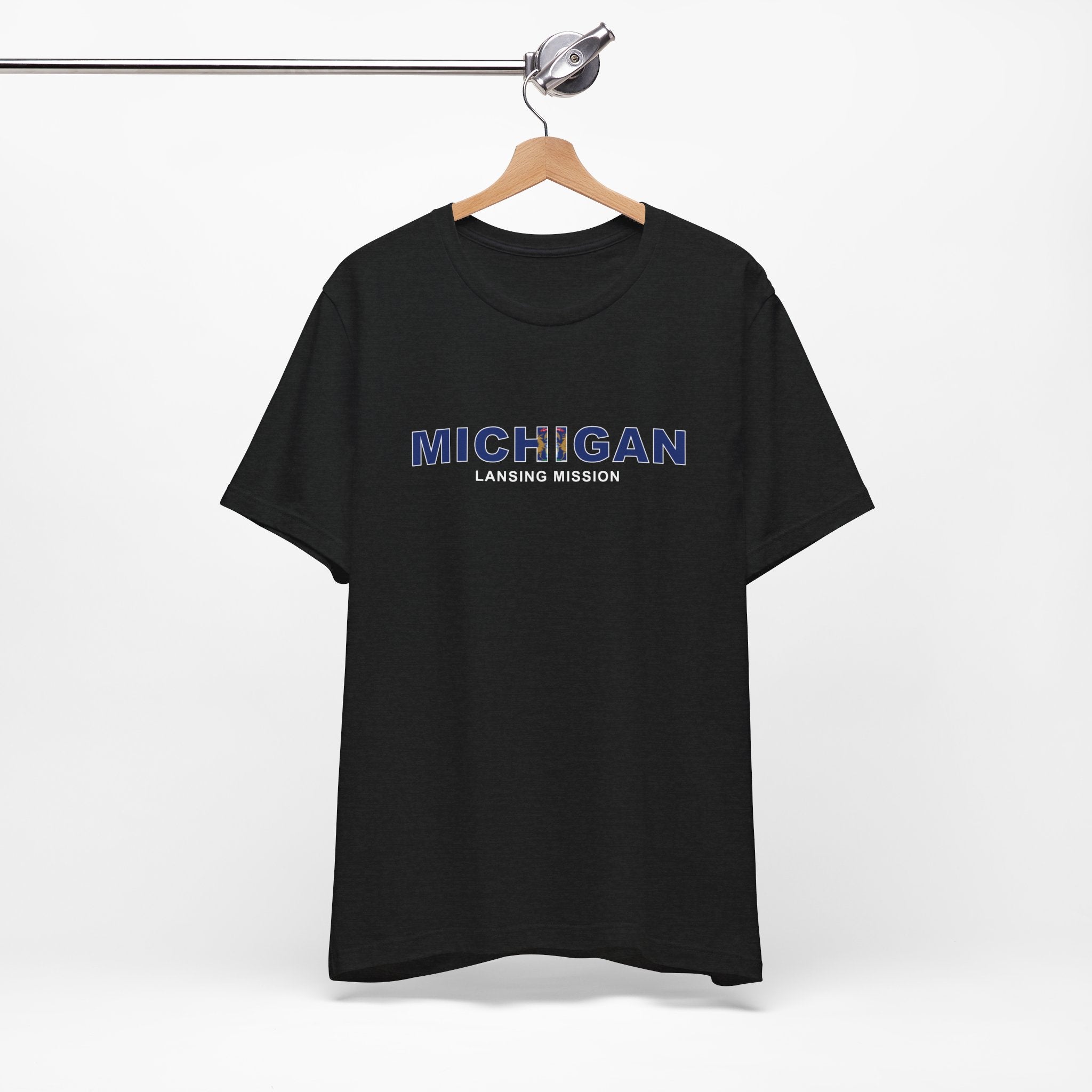 Michigan Lansing Mission Flag Title T-shirt - Mission Wishlist - LDS Missionary Gift Store