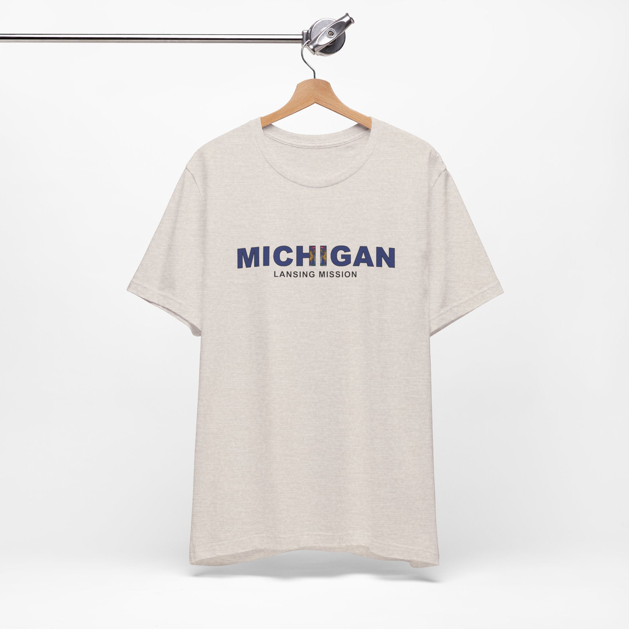 Michigan Lansing Mission Flag Title T-shirt - Mission Wishlist - LDS Missionary Gift Store
