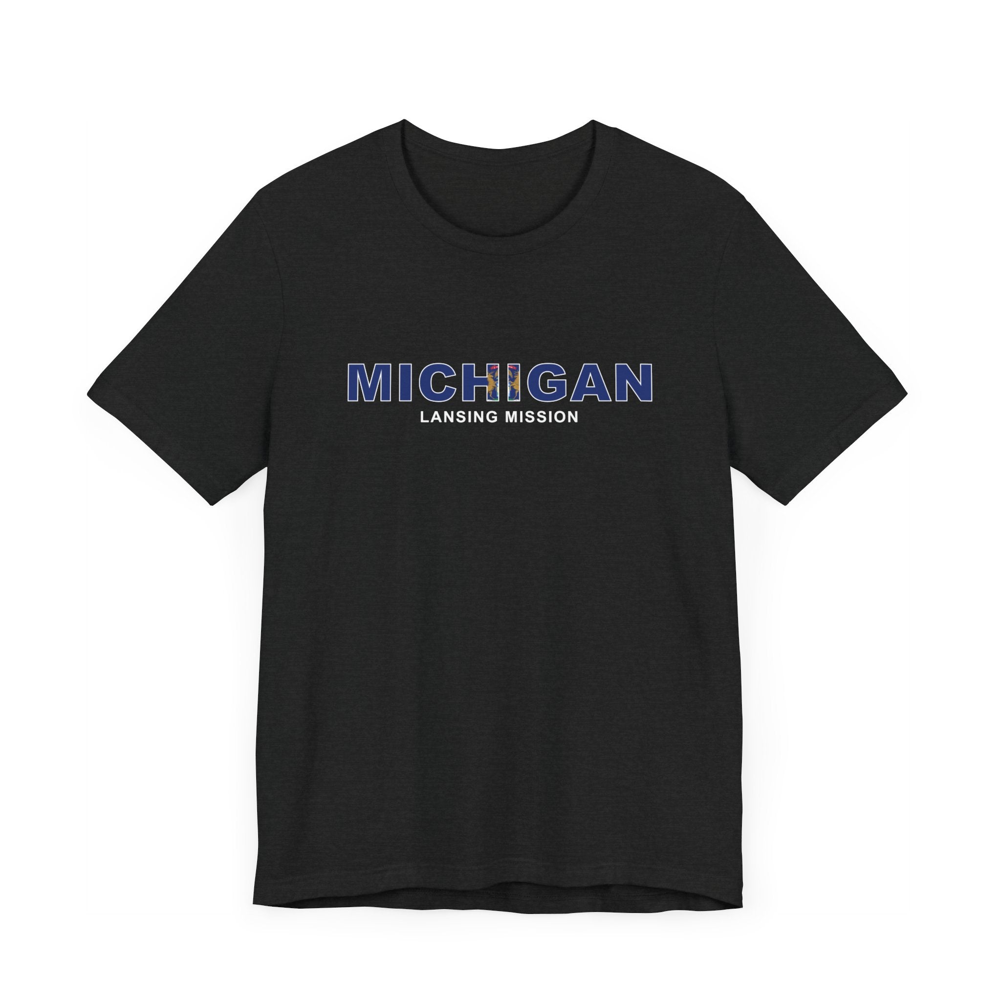 Michigan Lansing Mission Flag Title T-shirt - Mission Wishlist - LDS Missionary Gift Store