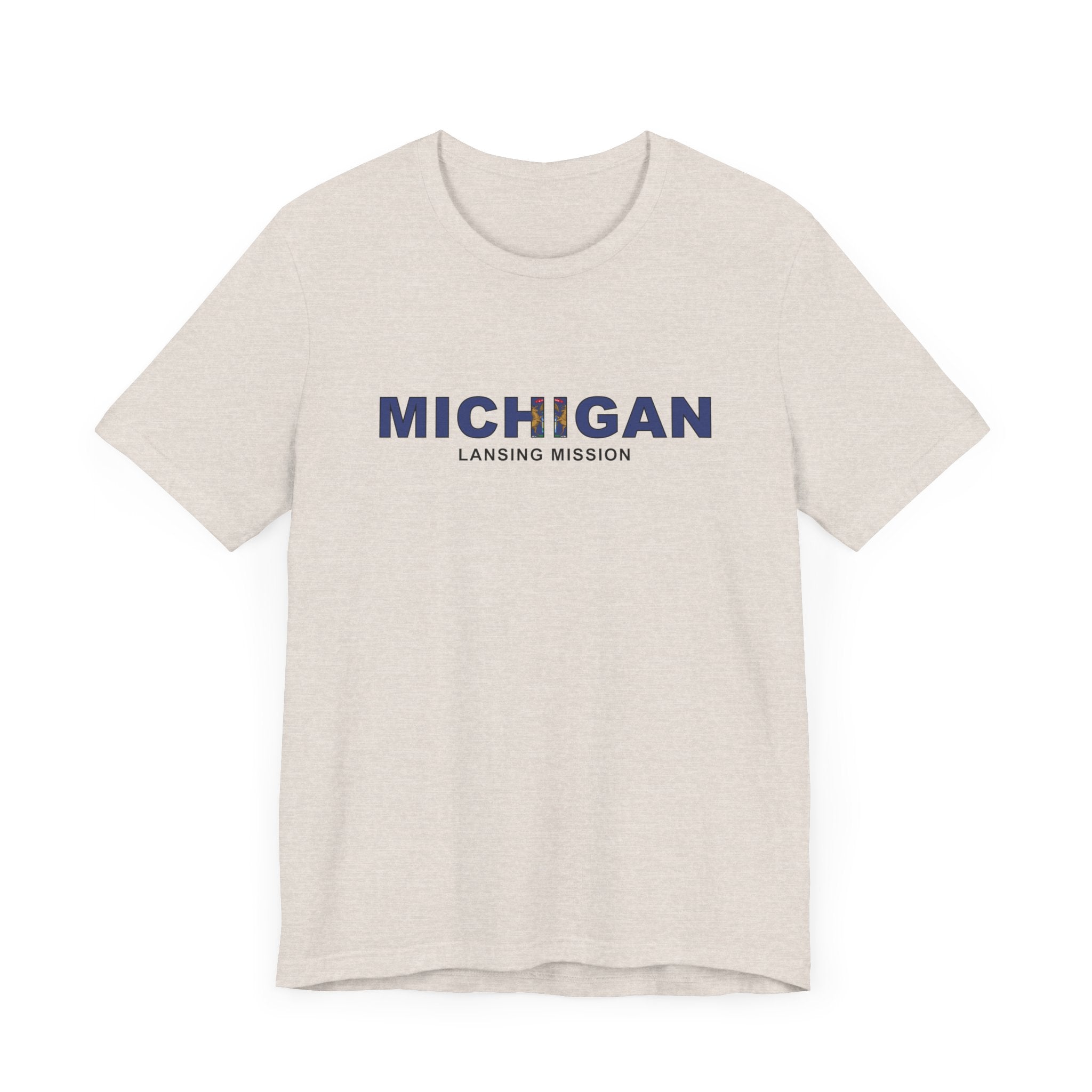 Michigan Lansing Mission Flag Title T-shirt - Mission Wishlist - LDS Missionary Gift Store
