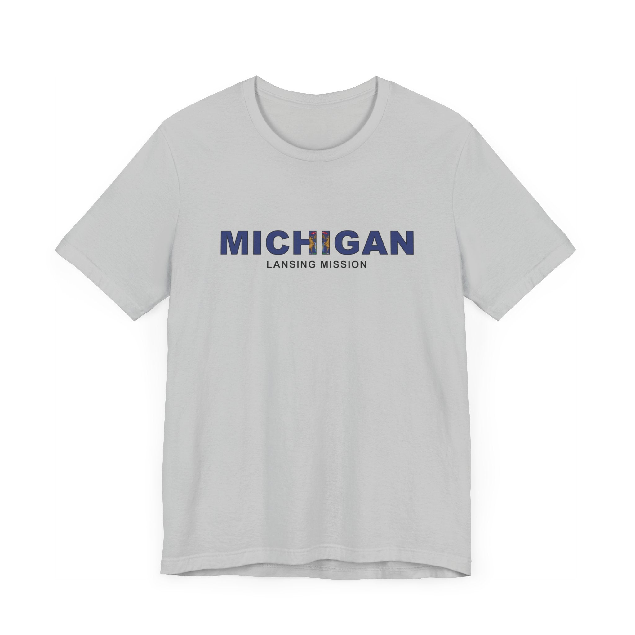 Michigan Lansing Mission Flag Title T-shirt - Mission Wishlist - LDS Missionary Gift Store