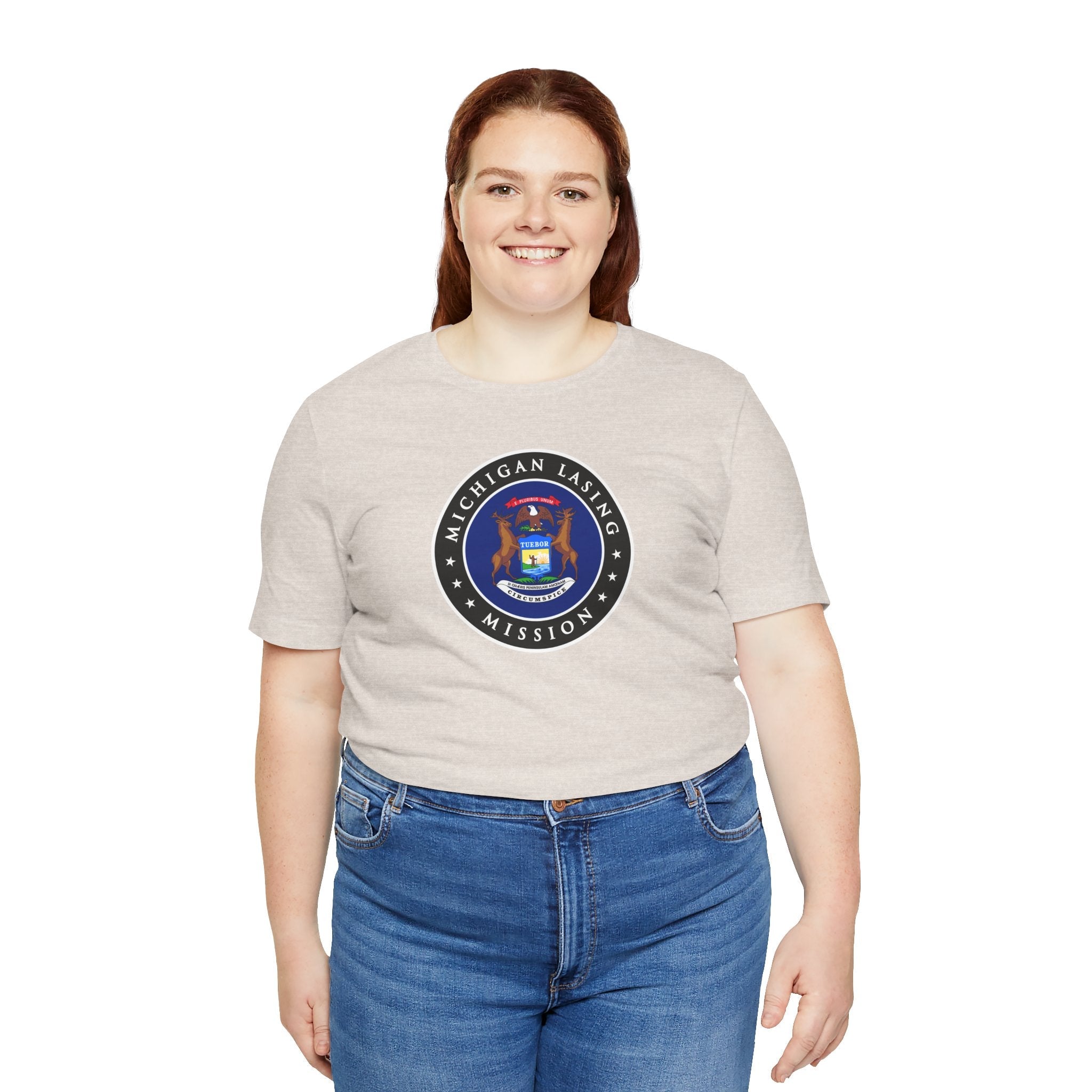 Michigan Lansing Mission State Flag Logo (Black Border) T-shirt - Mission Wishlist - LDS Missionary Gift Store