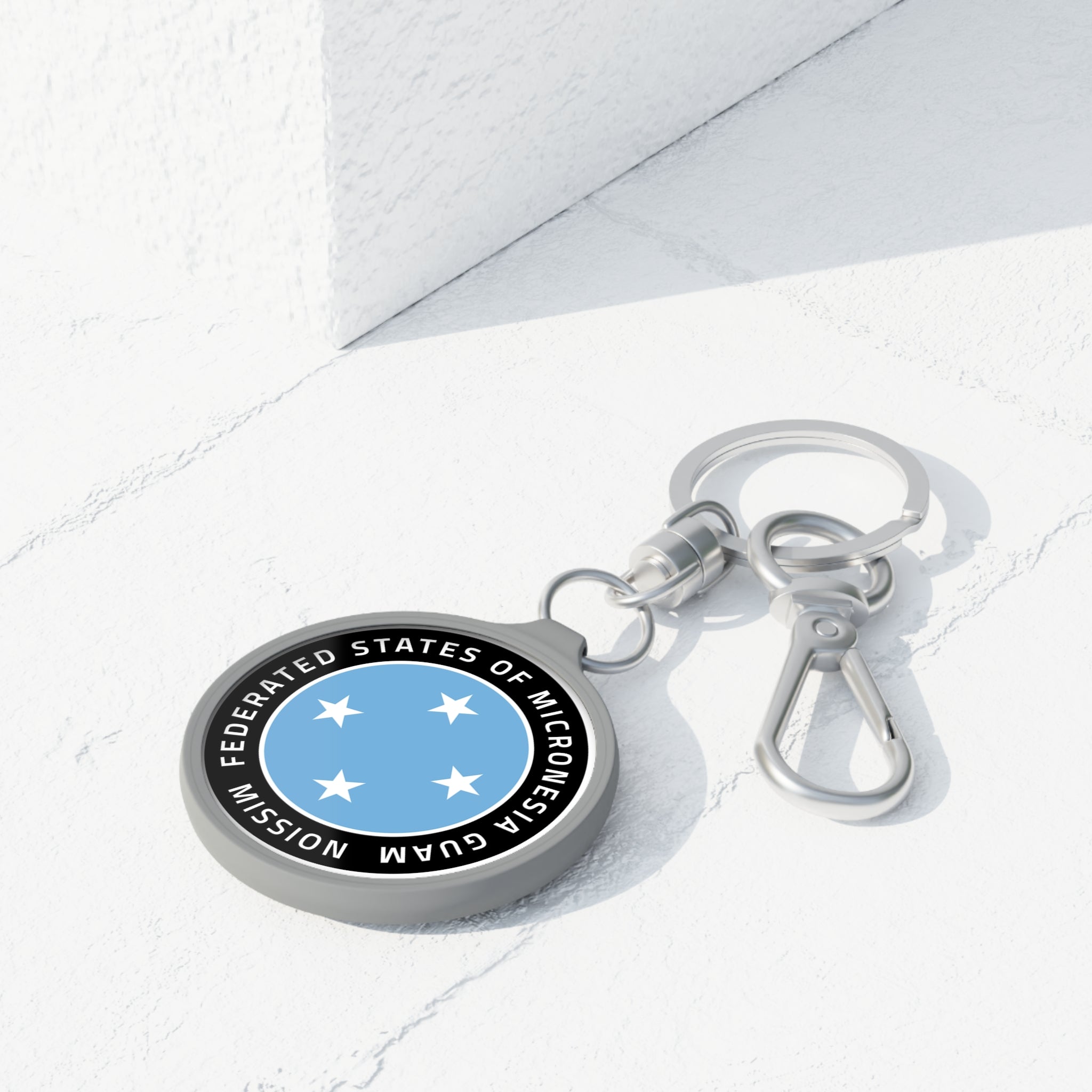 Micronesia Guam Mission Circle Flag Key Tag - Mission Wishlist - LDS Missionary Gift Store