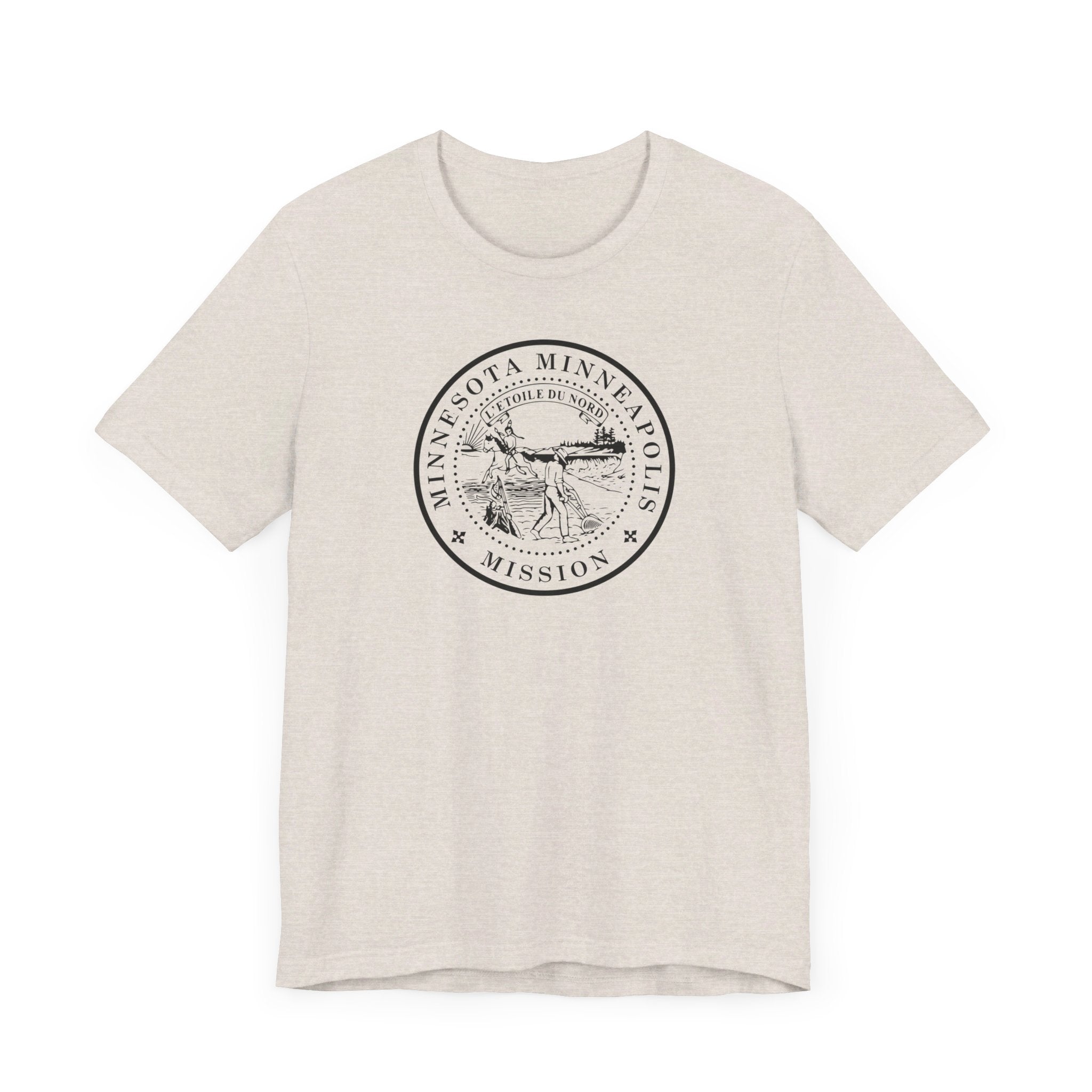 Minnesota Minneapolis Mission Circular Monochrome Logo T-Shirt - Mission Wishlist - LDS Missionary Gift Store