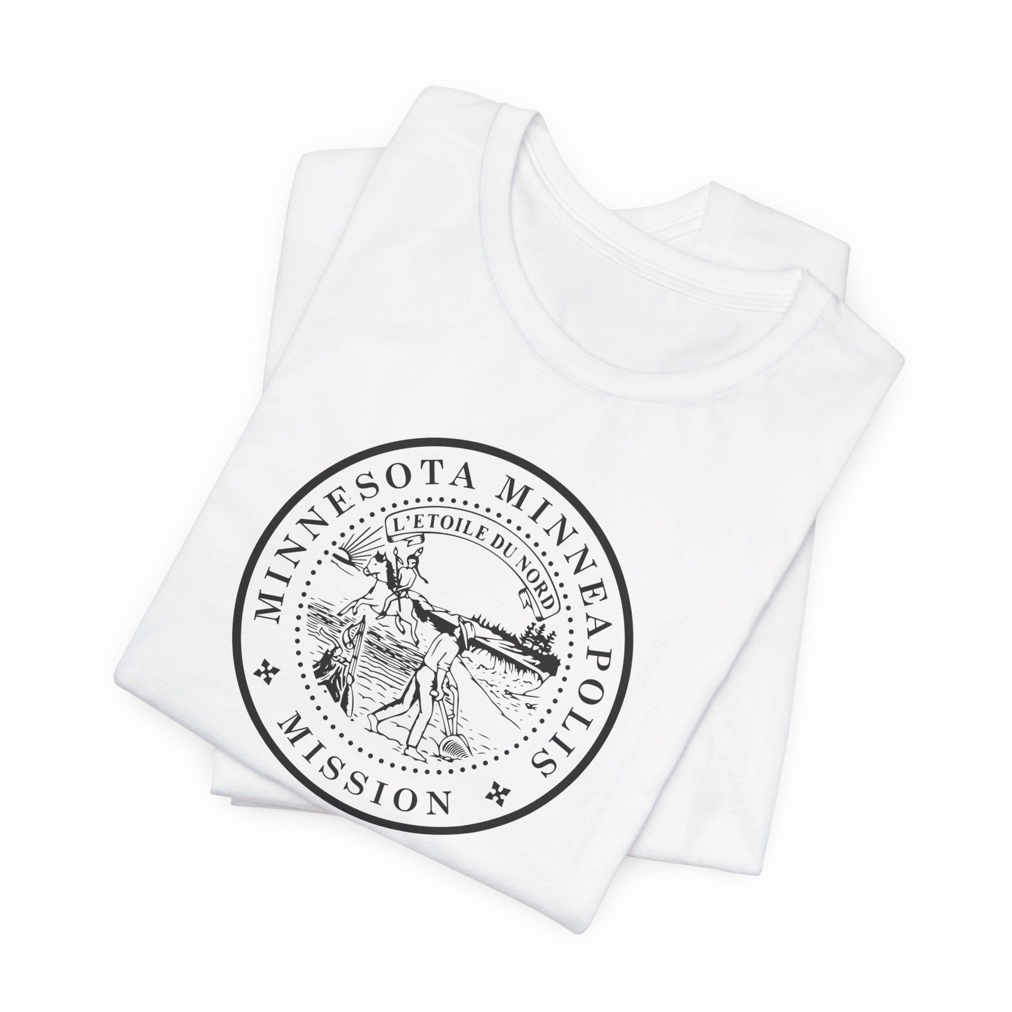 Minnesota Minneapolis Mission Circular Monochrome Logo T-Shirt - Mission Wishlist - LDS Missionary Gift Store