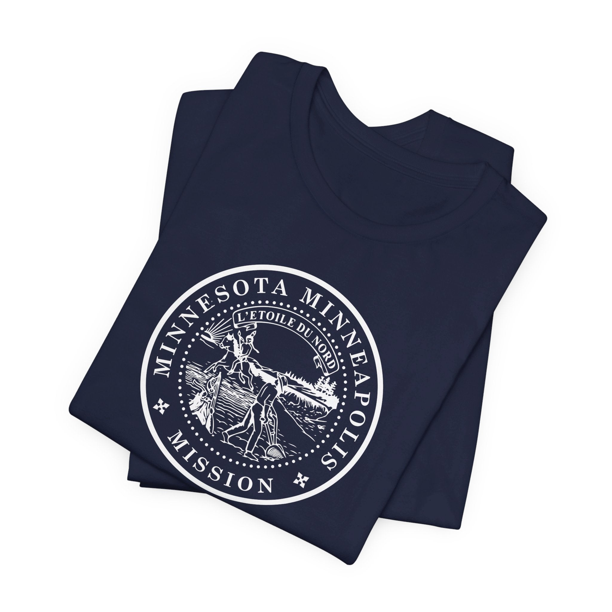 Minnesota Minneapolis Mission Circular Monochrome Logo T-Shirt - Mission Wishlist - LDS Missionary Gift Store