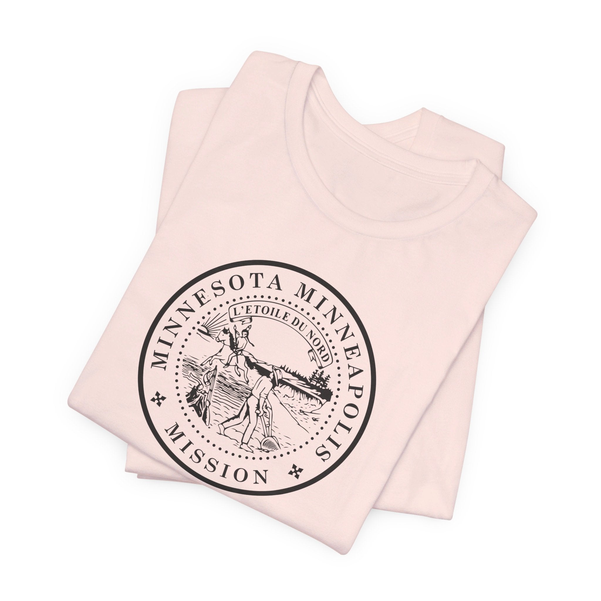Minnesota Minneapolis Mission Circular Monochrome Logo T-Shirt - Mission Wishlist - LDS Missionary Gift Store
