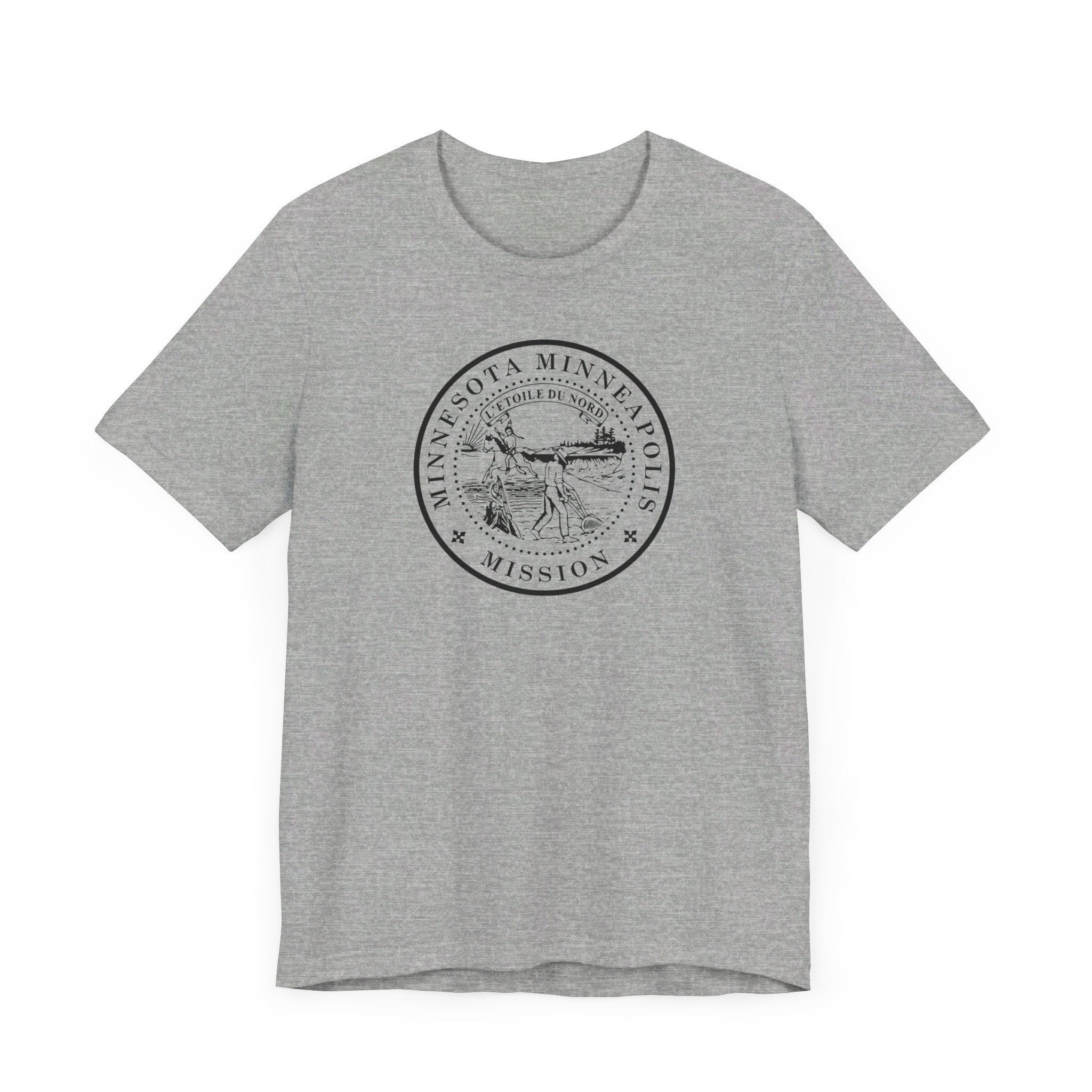 Minnesota Minneapolis Mission Circular Monochrome Logo T-Shirt - Mission Wishlist - LDS Missionary Gift Store