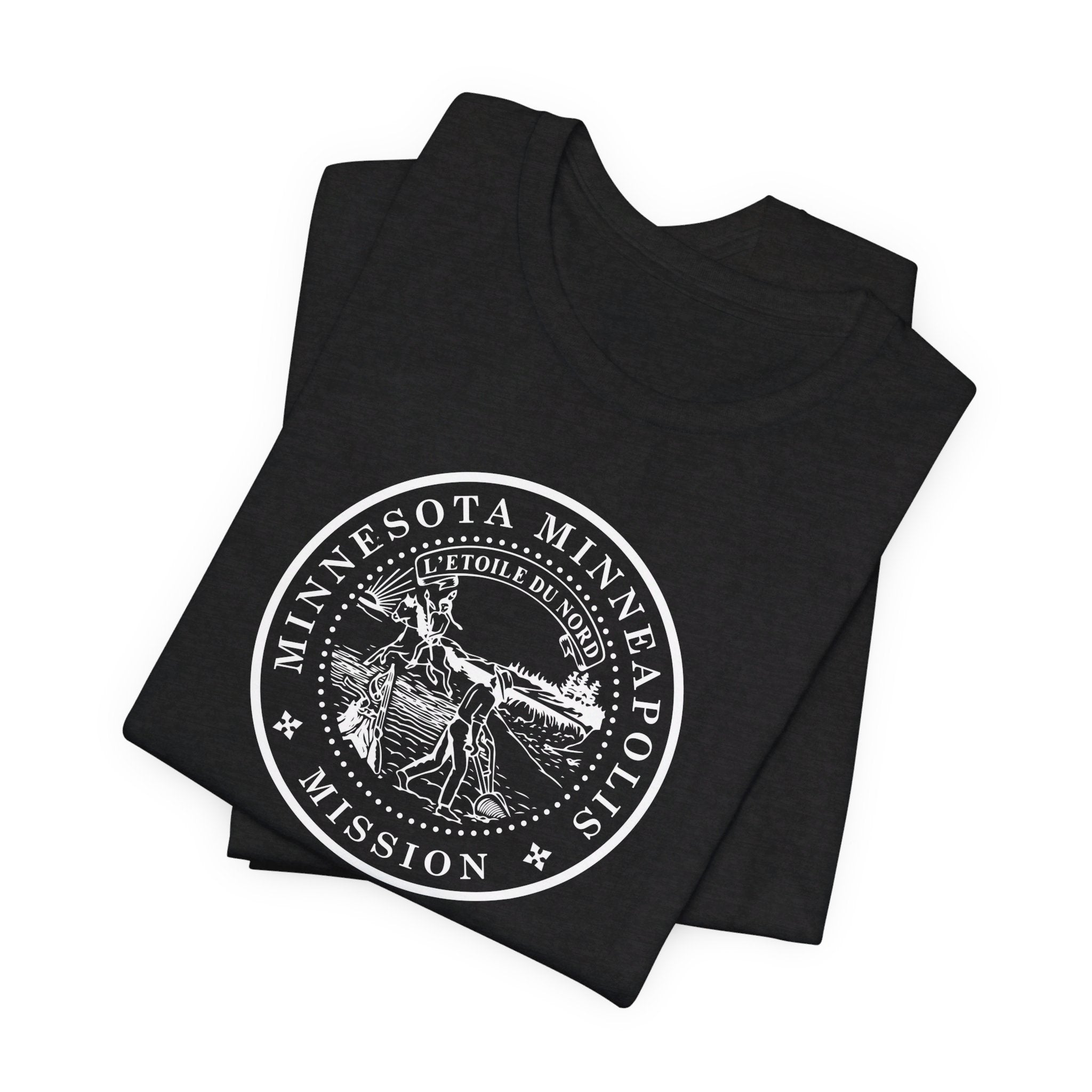 Minnesota Minneapolis Mission Circular Monochrome Logo T-Shirt - Mission Wishlist - LDS Missionary Gift Store