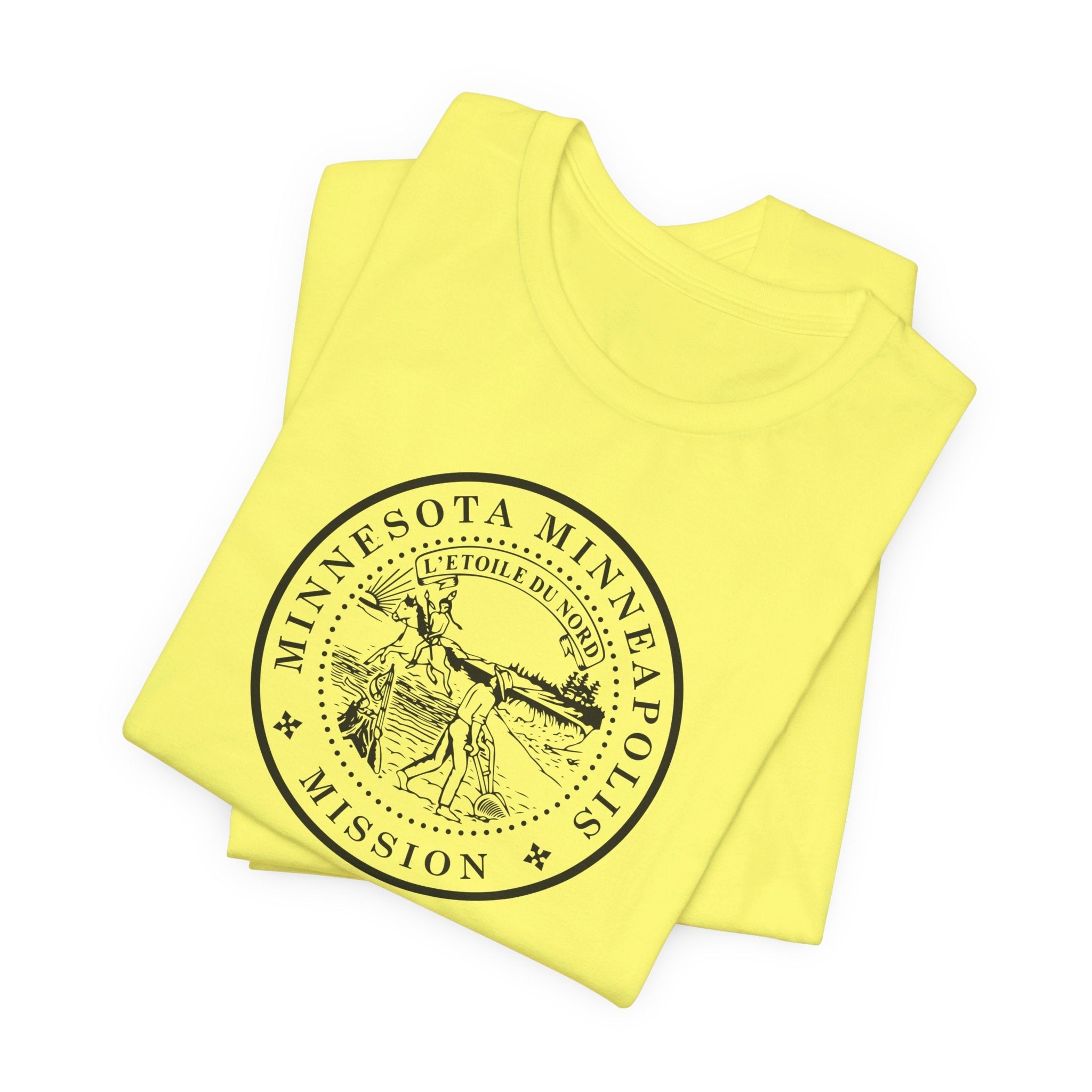 Minnesota Minneapolis Mission Circular Monochrome Logo T-Shirt - Mission Wishlist - LDS Missionary Gift Store