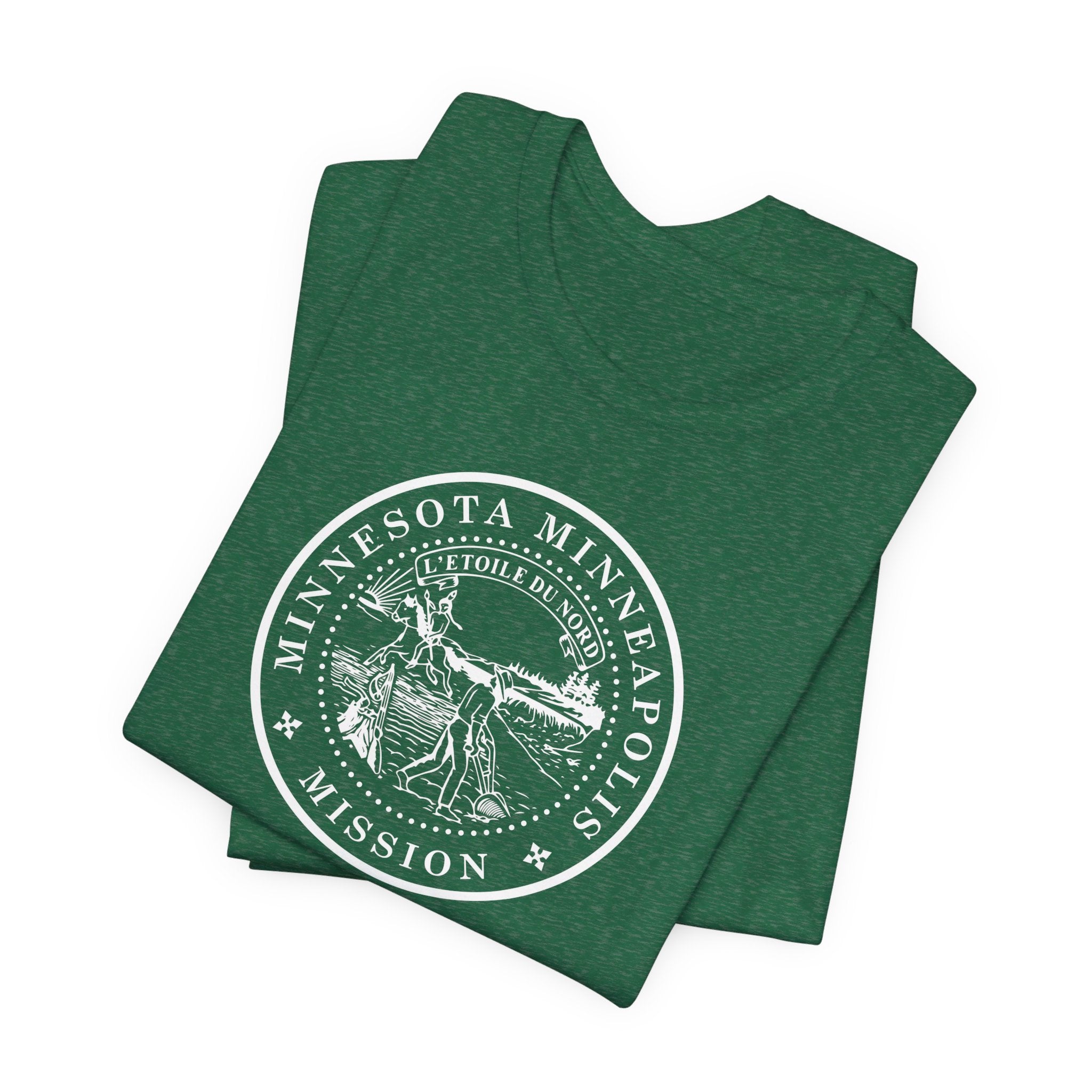 Minnesota Minneapolis Mission Circular Monochrome Logo T-Shirt - Mission Wishlist - LDS Missionary Gift Store