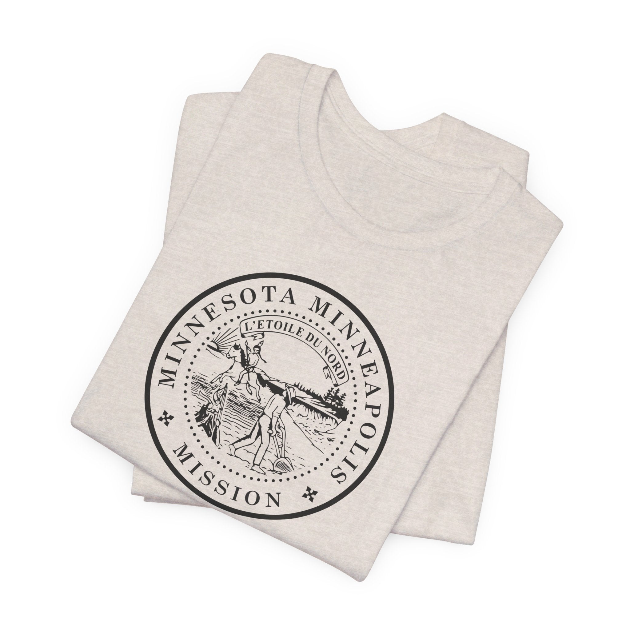 Minnesota Minneapolis Mission Circular Monochrome Logo T-Shirt - Mission Wishlist - LDS Missionary Gift Store