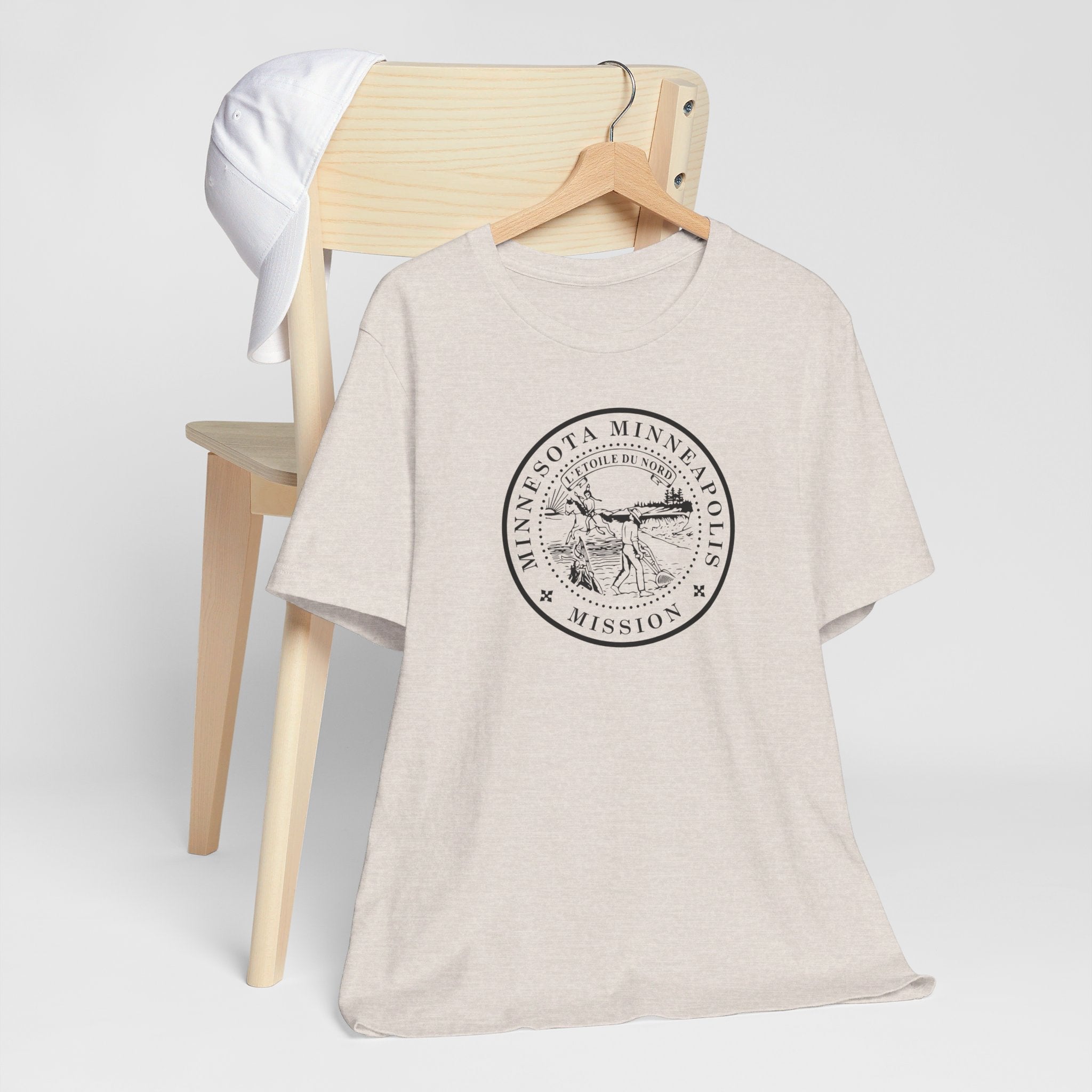 Minnesota Minneapolis Mission Circular Monochrome Logo T-Shirt - Mission Wishlist - LDS Missionary Gift Store