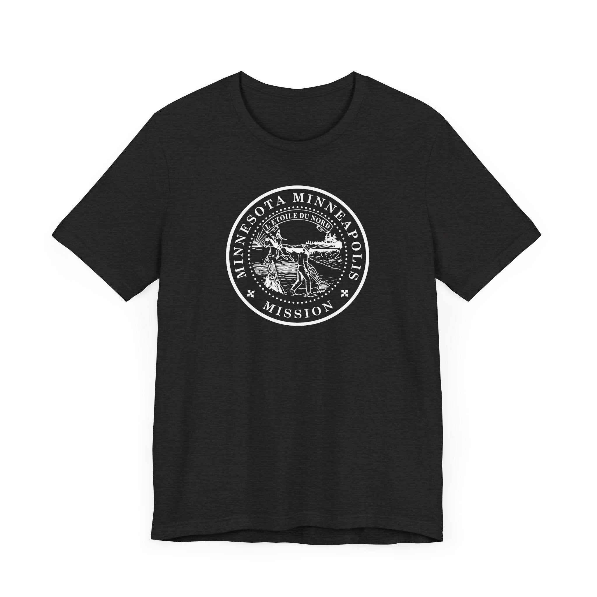 Minnesota Minneapolis Mission Circular Monochrome Logo T-Shirt - Mission Wishlist - LDS Missionary Gift Store