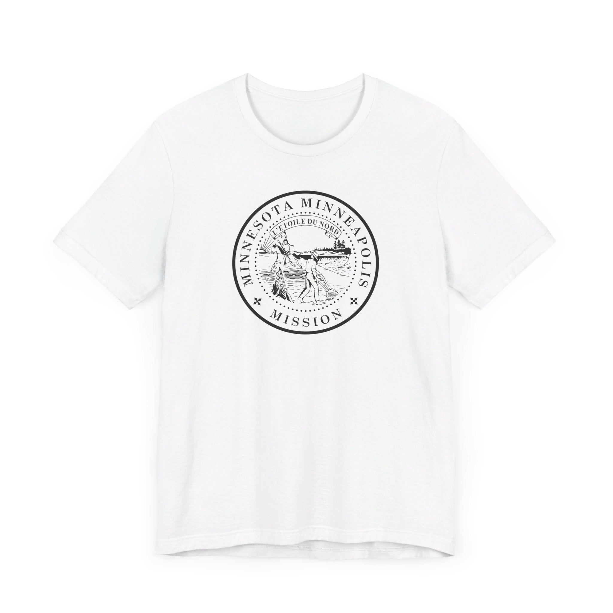 Minnesota Minneapolis Mission Circular Monochrome Logo T-Shirt - Mission Wishlist - LDS Missionary Gift Store