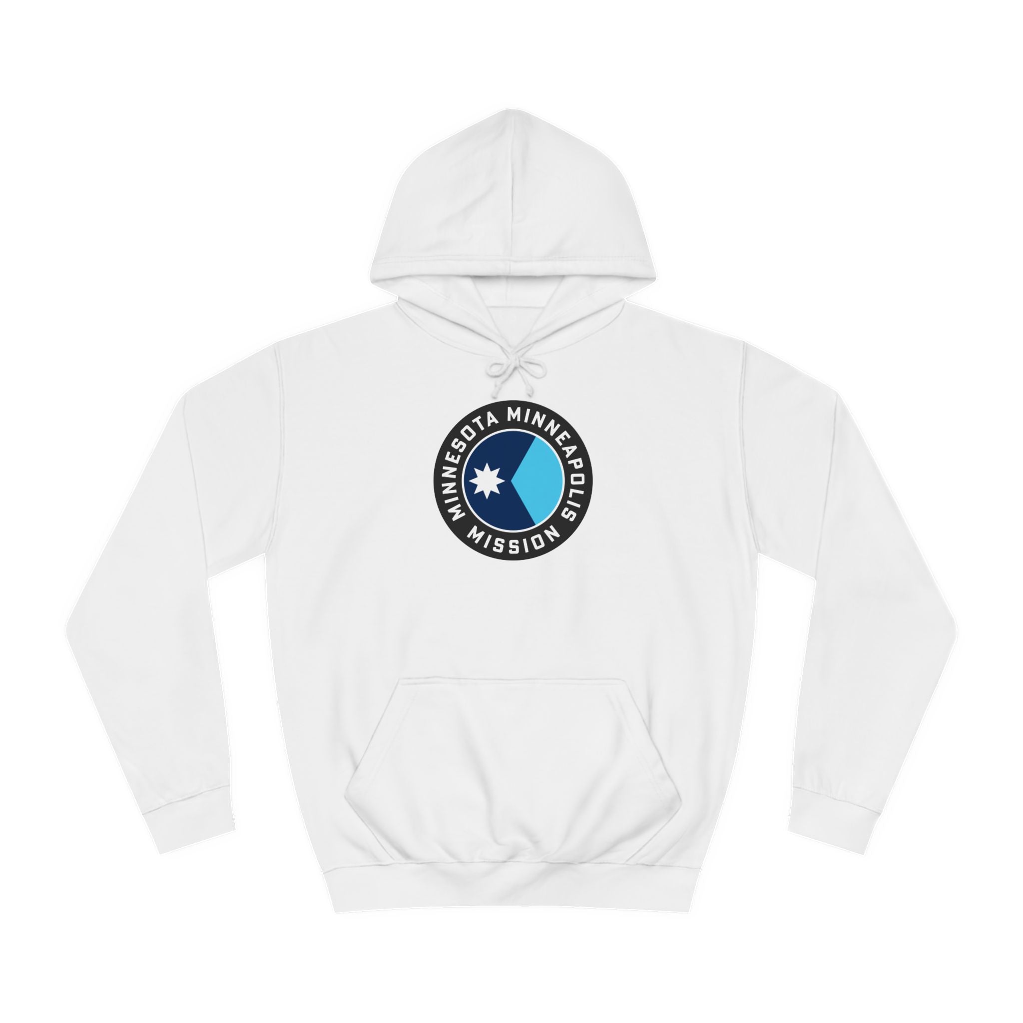 Minnesota Minneapolis Mission State Flag Logo (Black Border) College Hoodie - Mission Wishlist - LDS Missionary Gift Store
