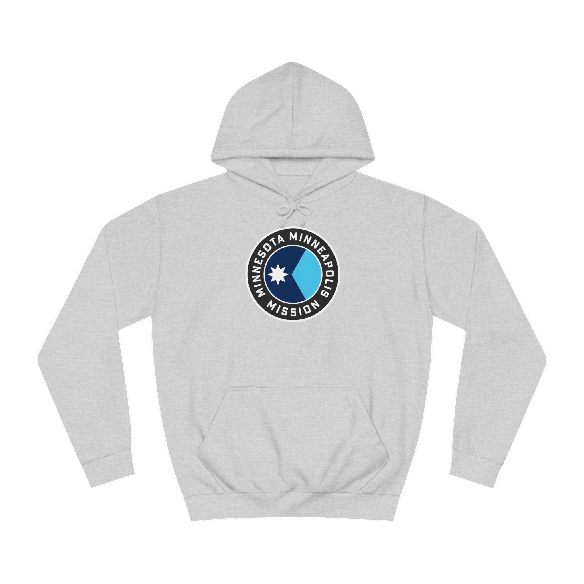 Minnesota Minneapolis Mission State Flag Logo (Black Border) College Hoodie - Mission Wishlist - LDS Missionary Gift Store