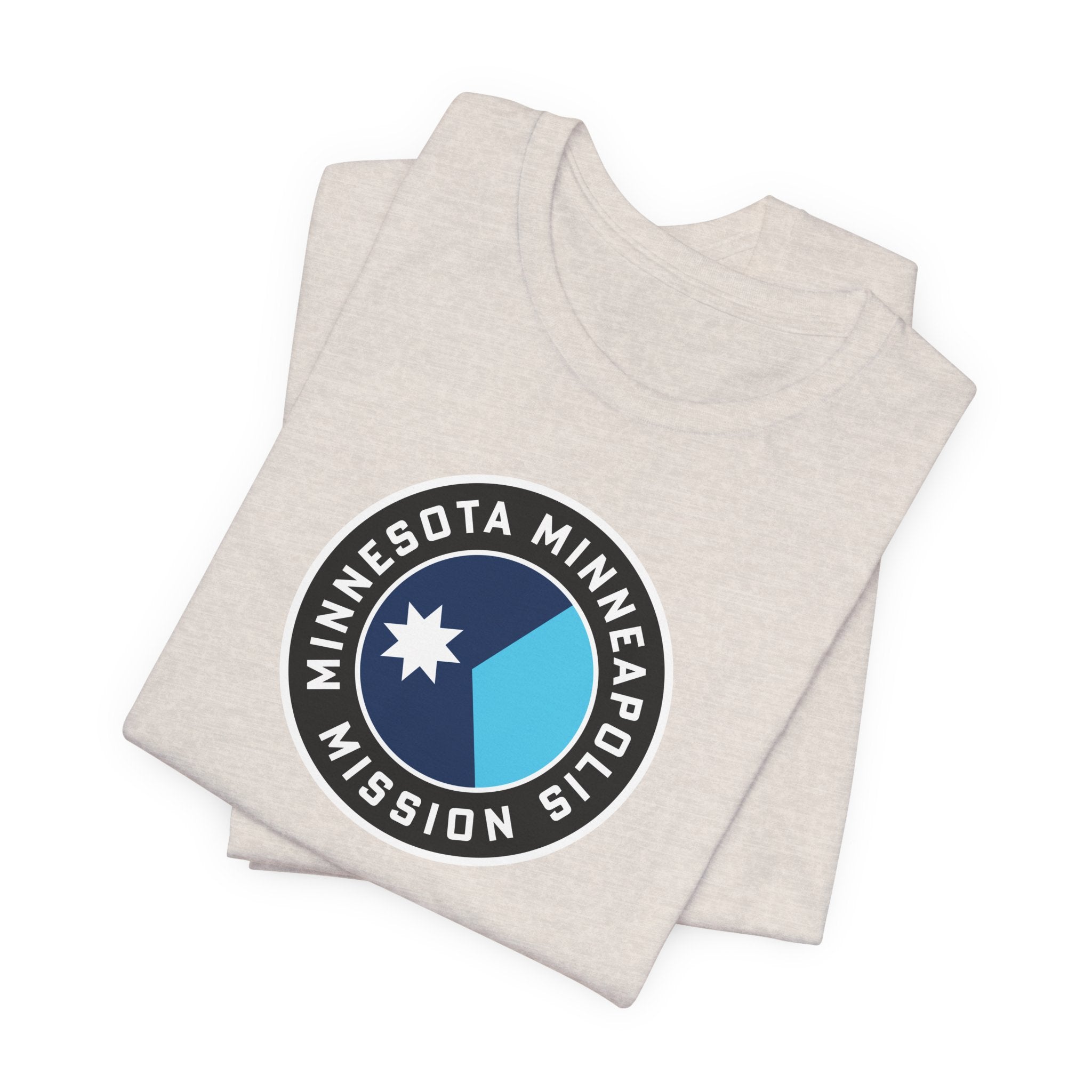 Minnesota Minneapolis Mission State Flag Logo (Black Border) T-shirt - Mission Wishlist - LDS Missionary Gift Store