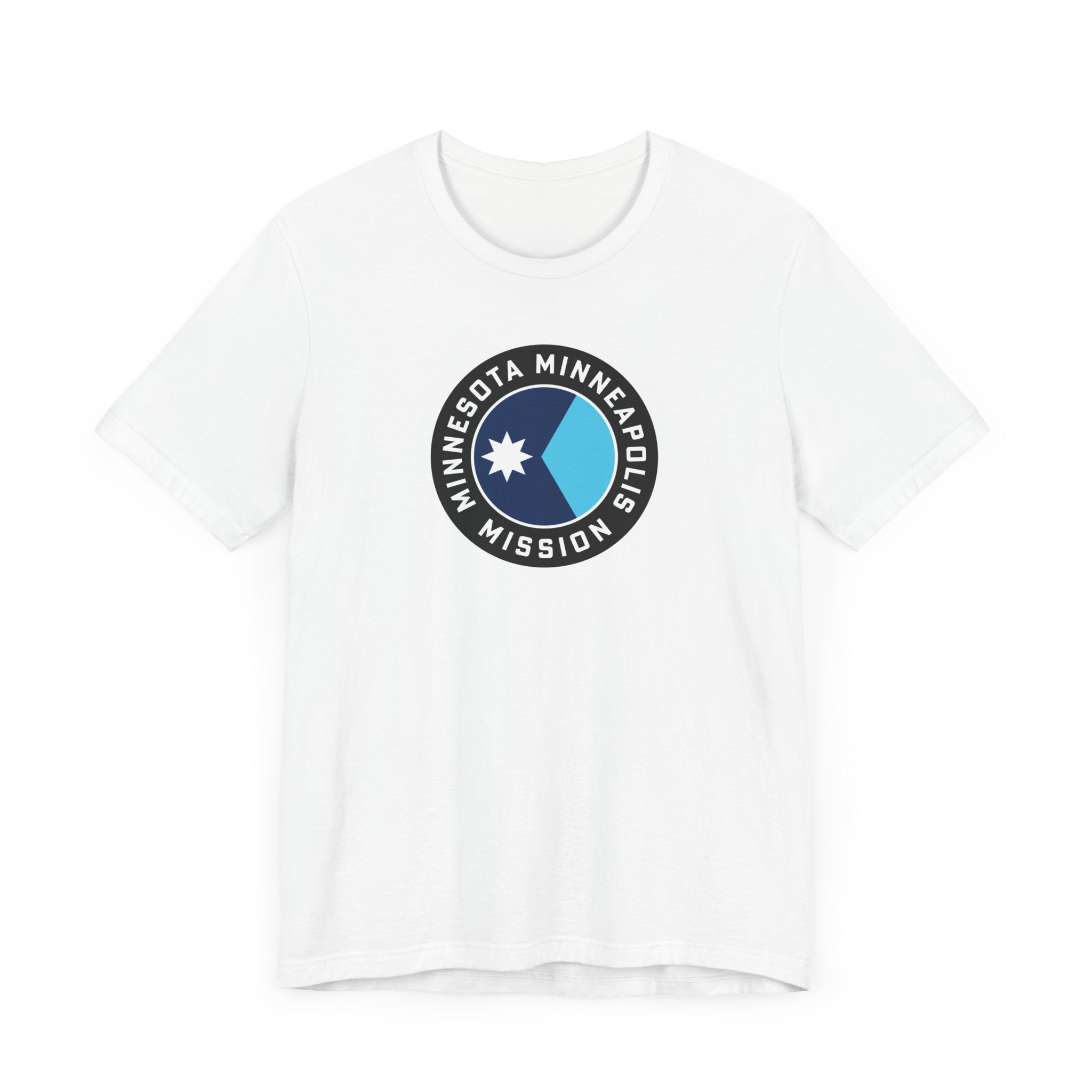 Minnesota Minneapolis Mission State Flag Logo (Black Border) T-shirt - Mission Wishlist - LDS Missionary Gift Store