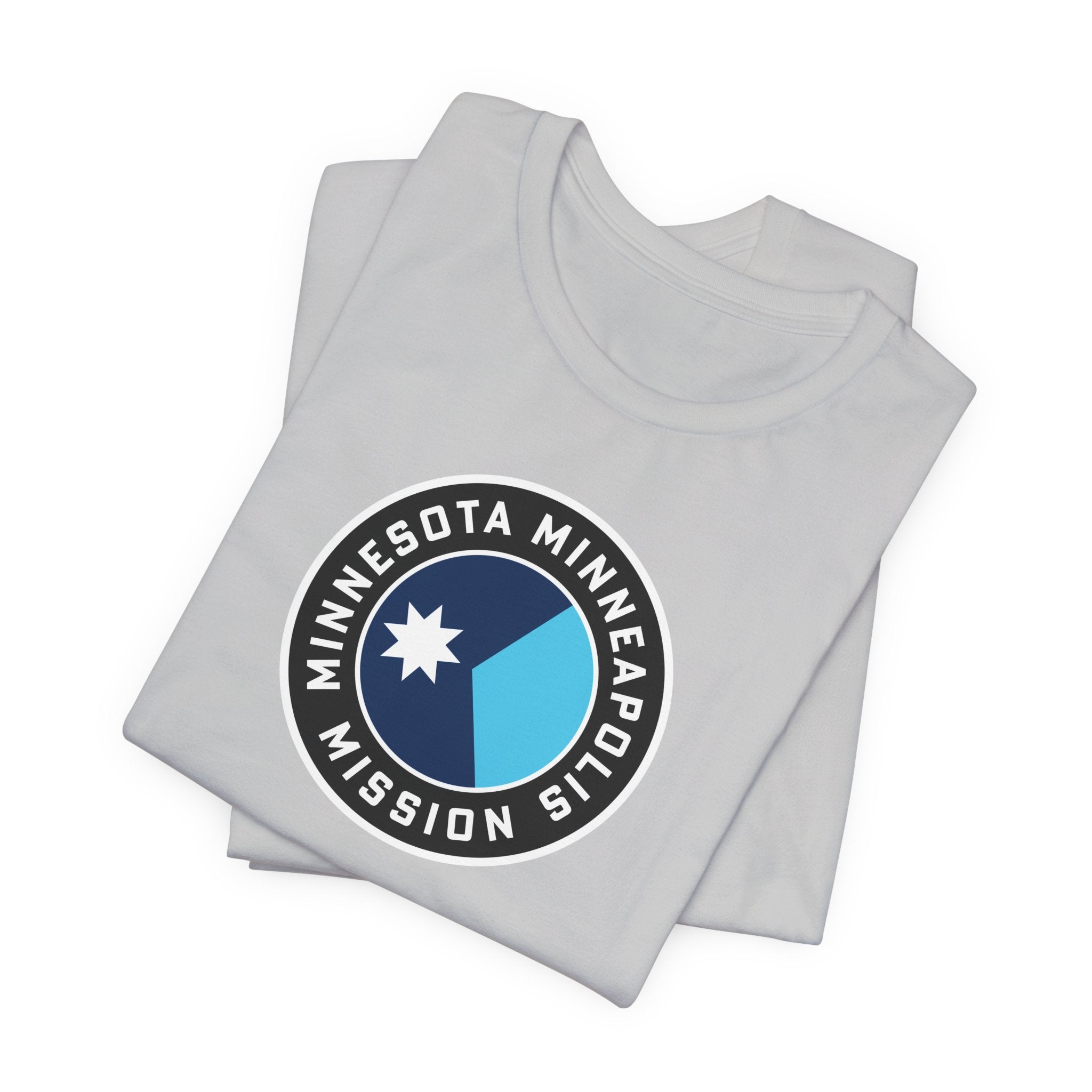 Minnesota Minneapolis Mission State Flag Logo (Black Border) T-shirt - Mission Wishlist - LDS Missionary Gift Store