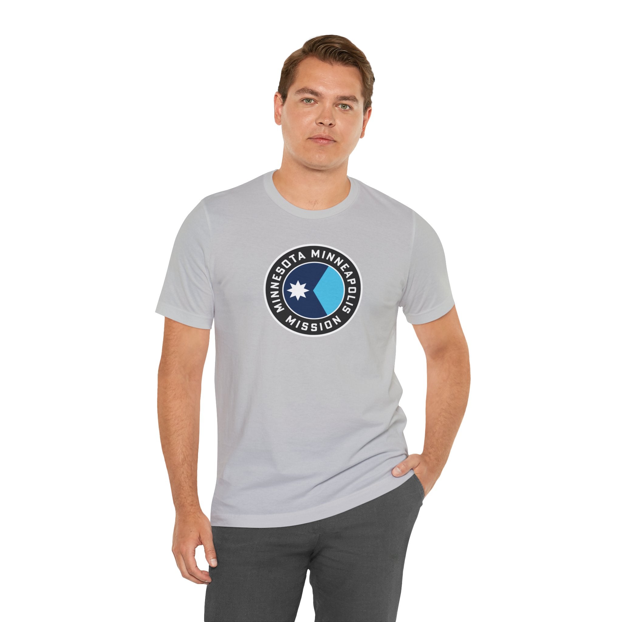 Minnesota Minneapolis Mission State Flag Logo (Black Border) T-shirt - Mission Wishlist - LDS Missionary Gift Store