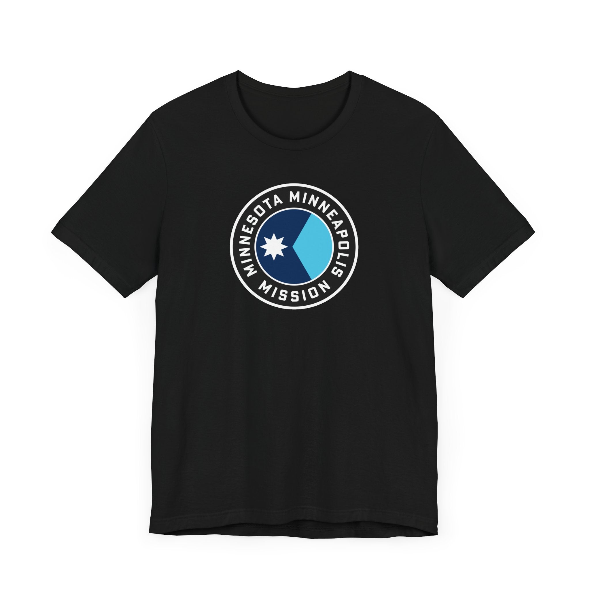 Minnesota Minneapolis Mission State Flag Logo (Black Border) T-shirt - Mission Wishlist - LDS Missionary Gift Store