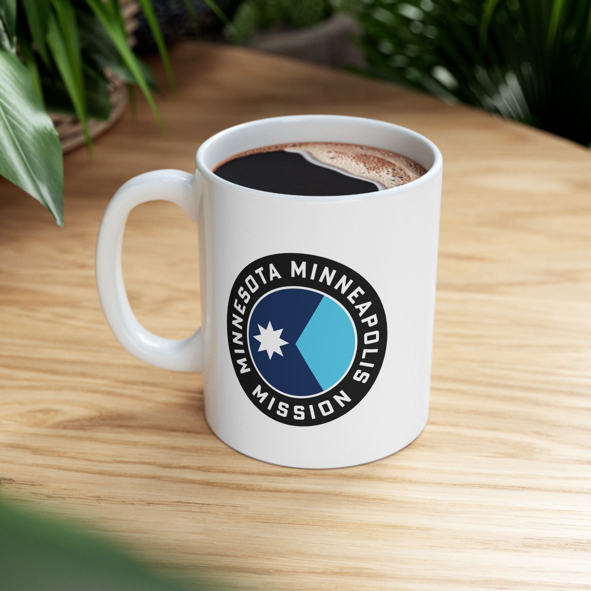 Minnesota Minneapolis Mission State Flag Logo Ceramic Mug White Name - Latter-Day Saint LDS Missionary Gift - Book of Mormon