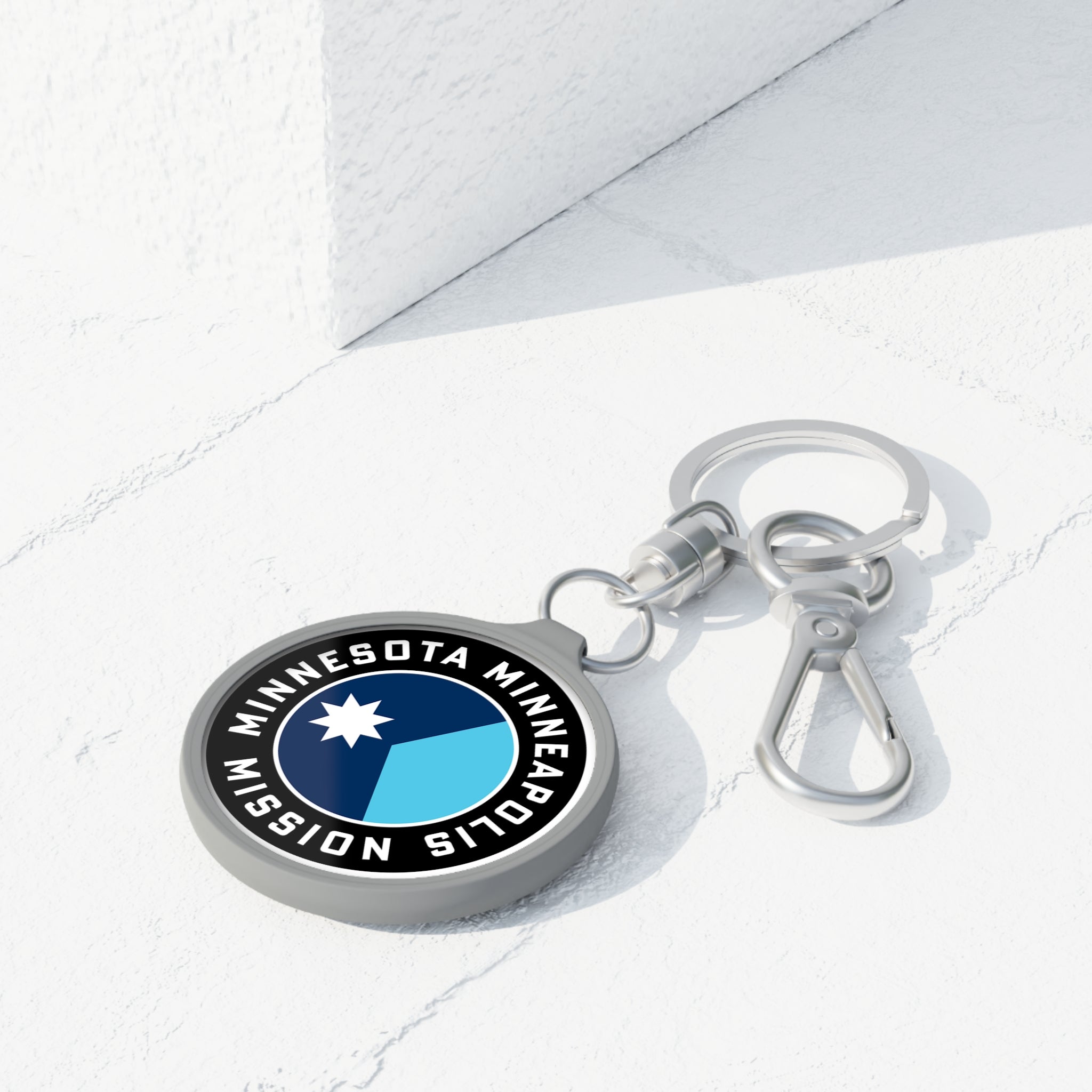 Minnesota Minneapolis Mission State Flag Logo Key Tag - Latter-Day Saint LDS Missionary Gift - Book of Mormon