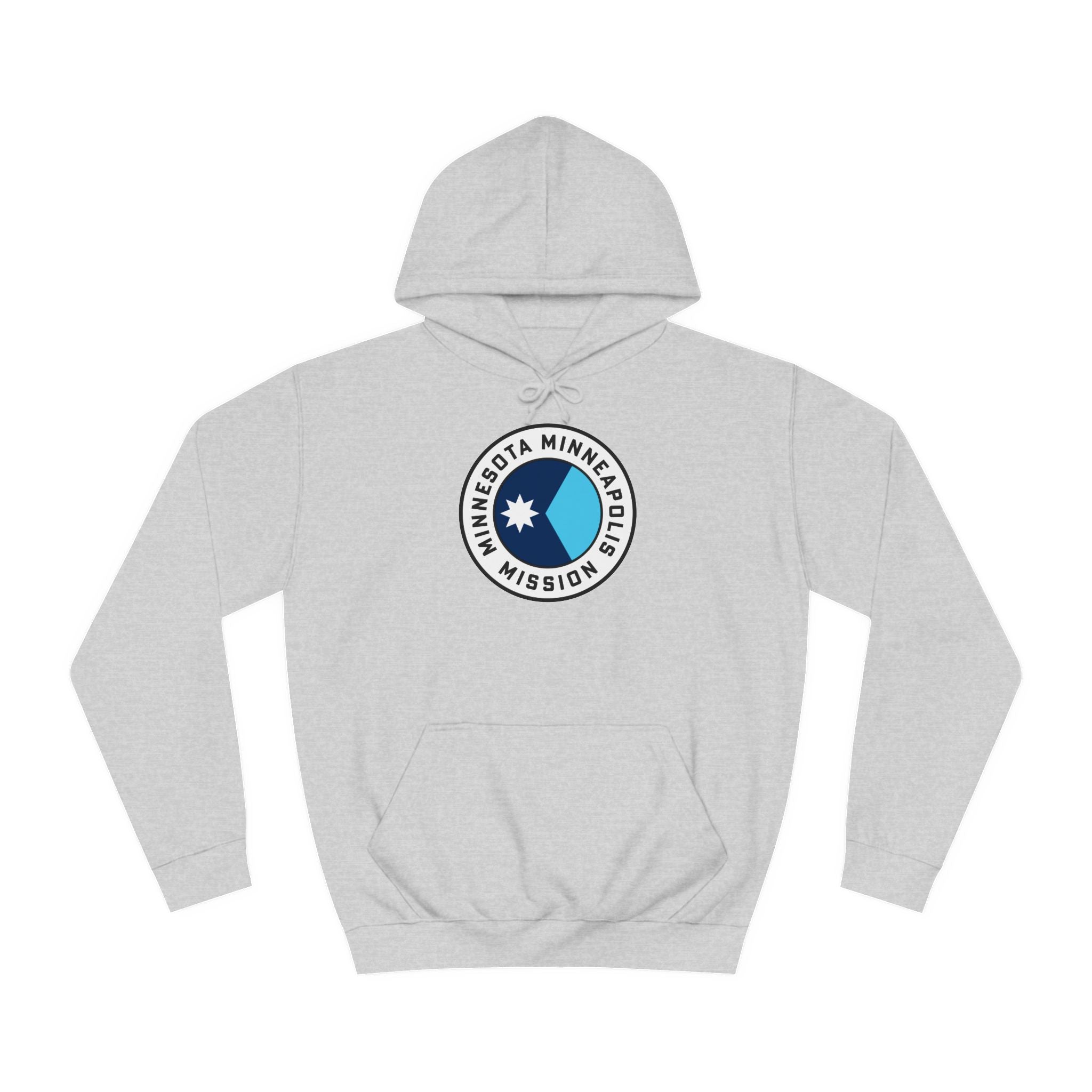 Minnesota Minneapolis Mission State Flag Logo (White Border) College Hoodie - Mission Wishlist - LDS Missionary Gift Store