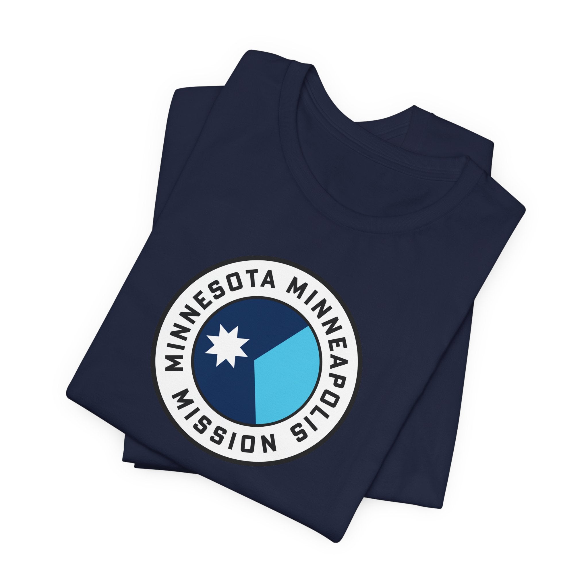 Minnesota Minneapolis Mission State Flag Logo (White Border) T-shirt - Mission Wishlist - LDS Missionary Gift Store