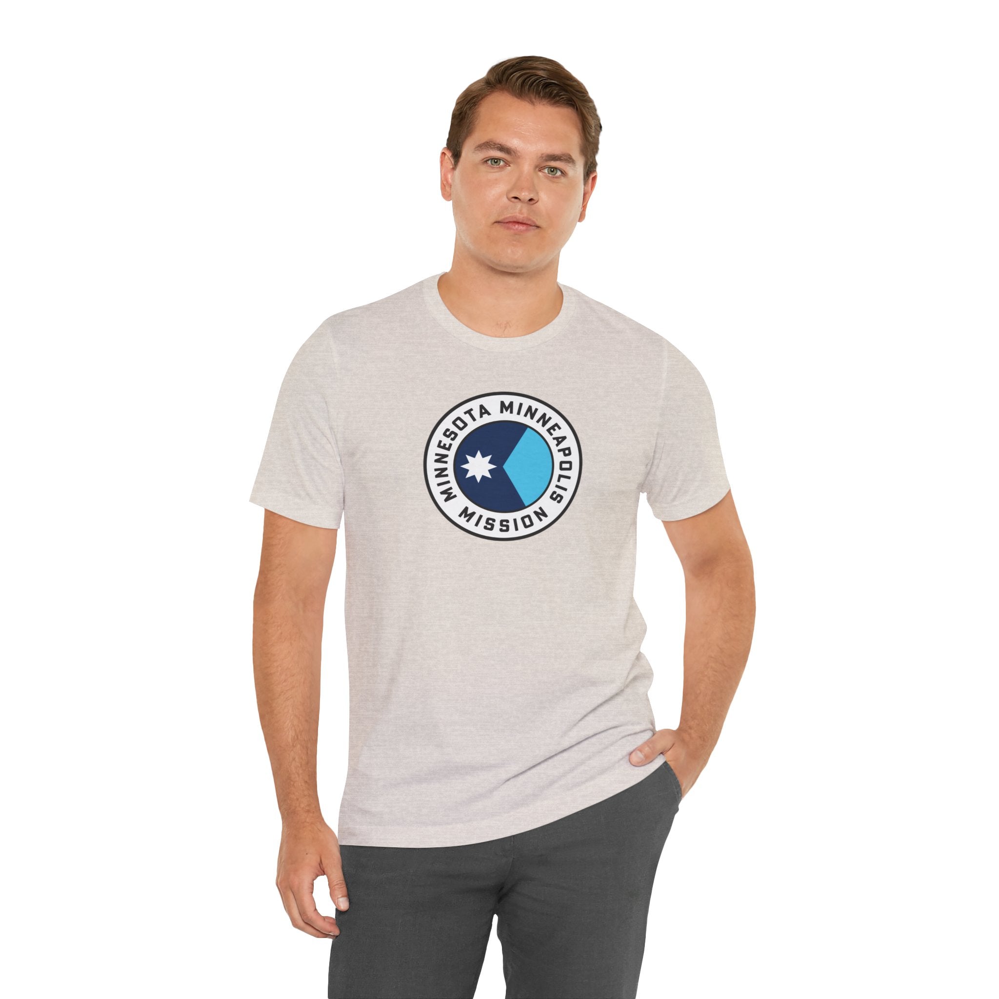 Minnesota Minneapolis Mission State Flag Logo (White Border) T-shirt - Mission Wishlist - LDS Missionary Gift Store