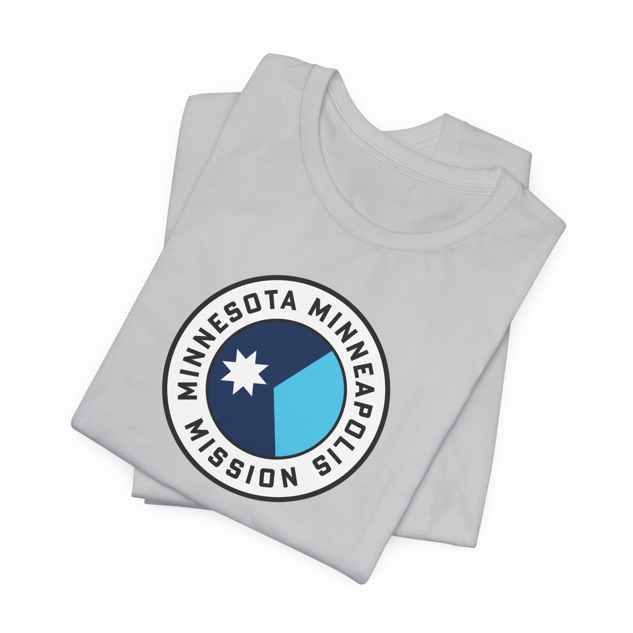 Minnesota Minneapolis Mission State Flag Logo (White Border) T-shirt - Mission Wishlist - LDS Missionary Gift Store