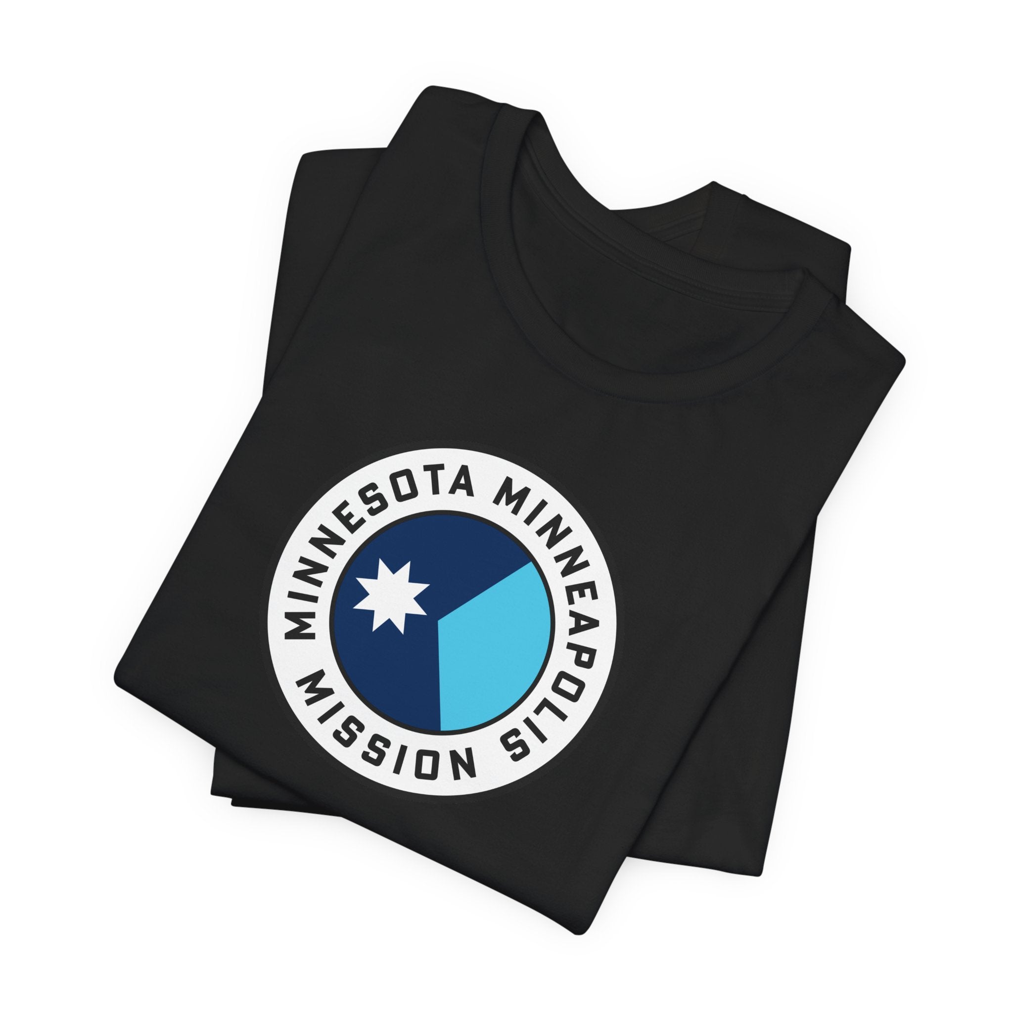 Minnesota Minneapolis Mission State Flag Logo (White Border) T-shirt - Mission Wishlist - LDS Missionary Gift Store