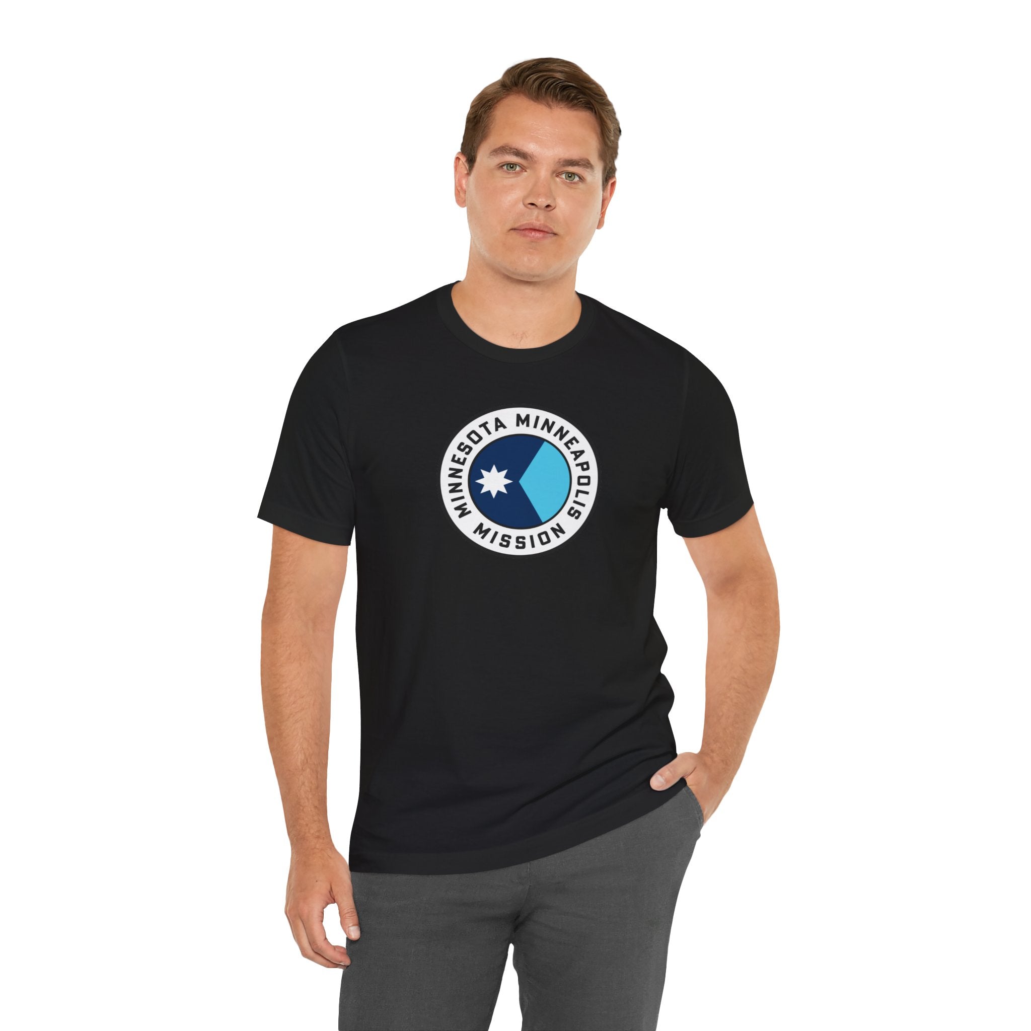 Minnesota Minneapolis Mission State Flag Logo (White Border) T-shirt - Mission Wishlist - LDS Missionary Gift Store