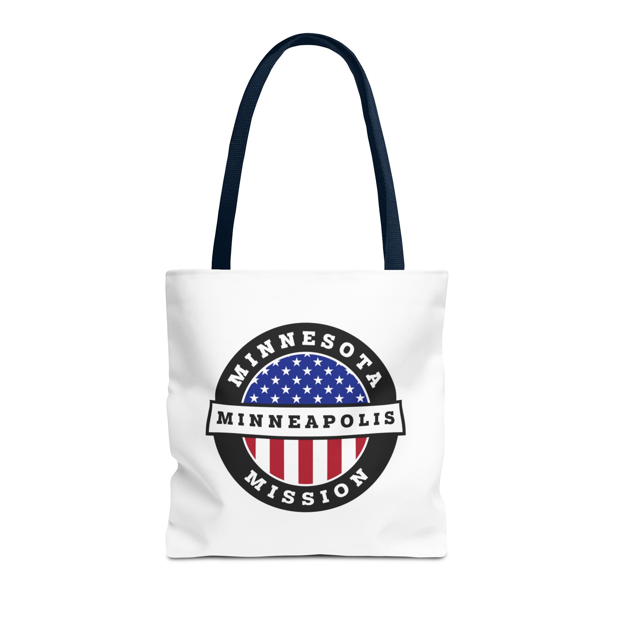 Minnesota Minneapolis Mission USA Flag Logo Tote Bag White - Mission Wishlist - LDS Missionary Gift Store