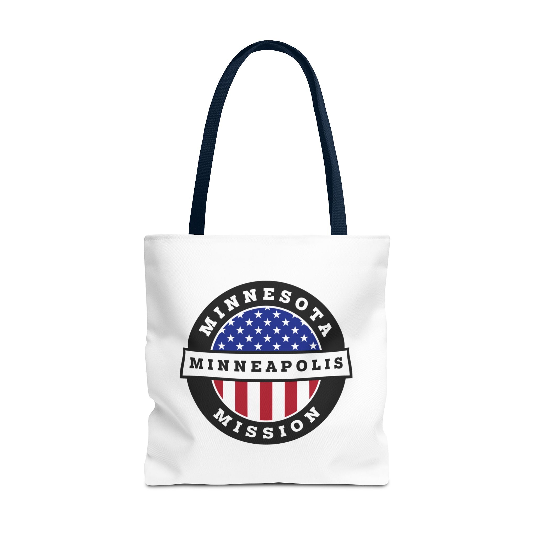 Minnesota Minneapolis Mission USA Flag Logo Tote Bag White - Mission Wishlist - LDS Missionary Gift Store