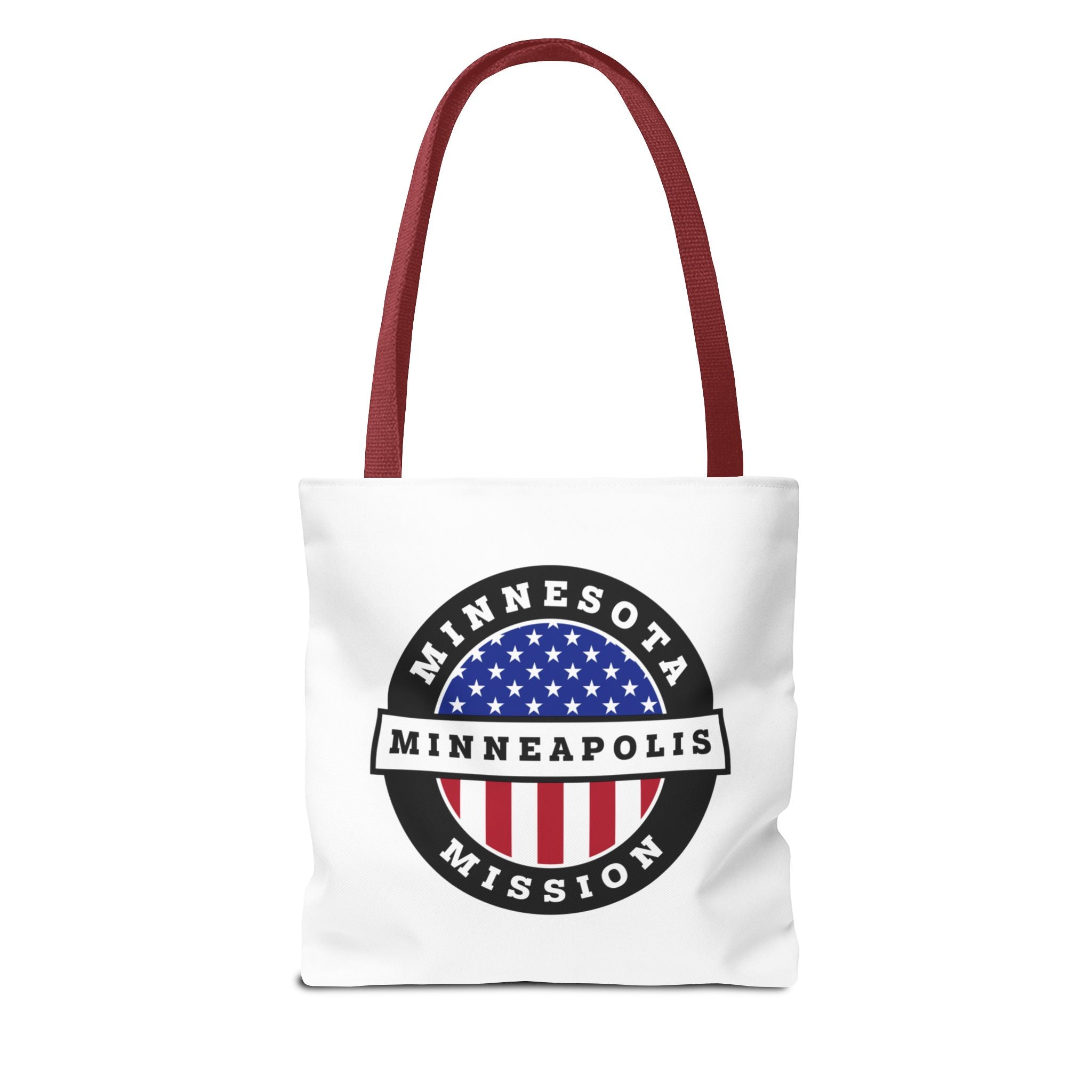 Minnesota Minneapolis Mission USA Flag Logo Tote Bag White - Mission Wishlist - LDS Missionary Gift Store