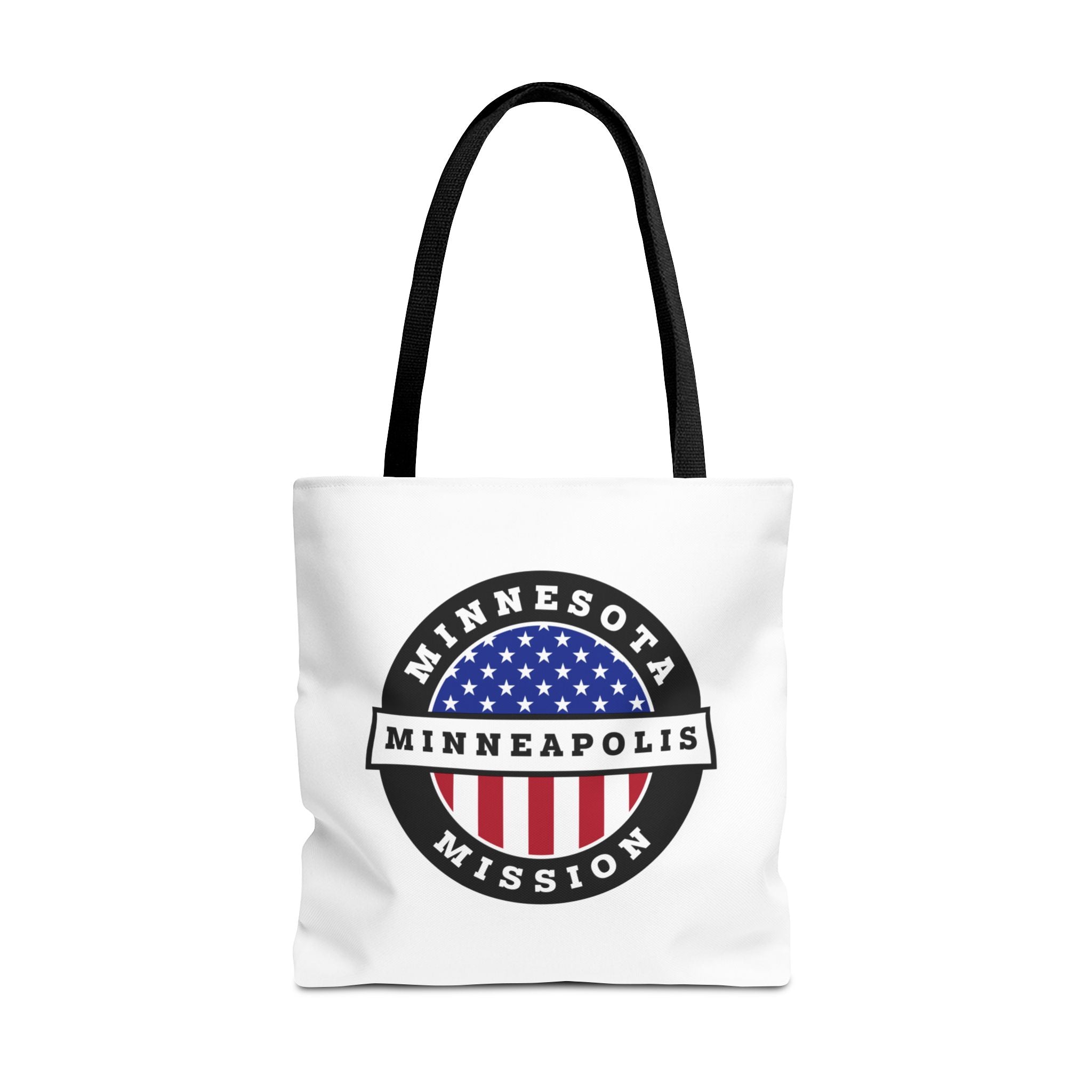 Minnesota Minneapolis Mission USA Flag Logo Tote Bag White - Mission Wishlist - LDS Missionary Gift Store