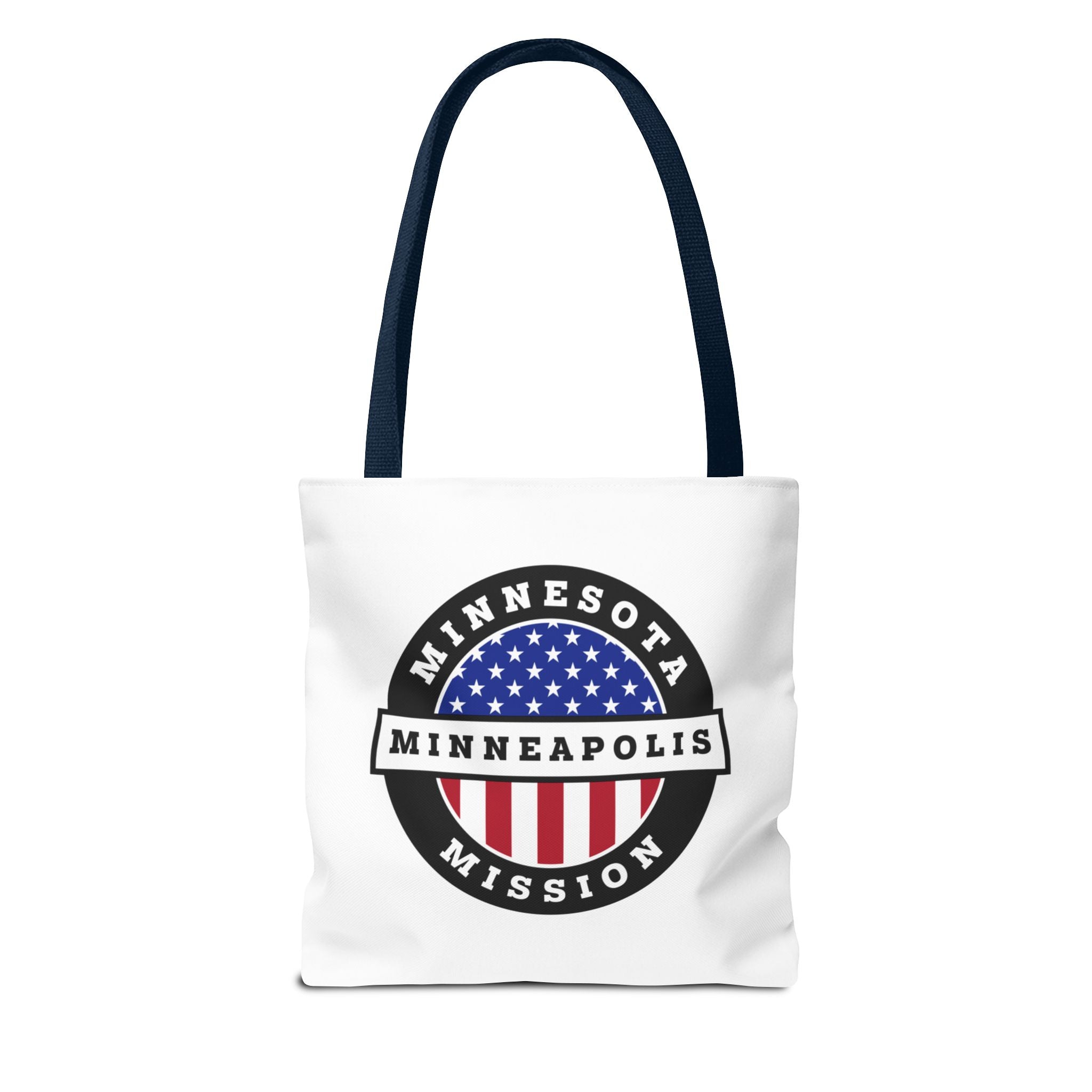 Minnesota Minneapolis Mission USA Flag Logo Tote Bag White - Mission Wishlist - LDS Missionary Gift Store