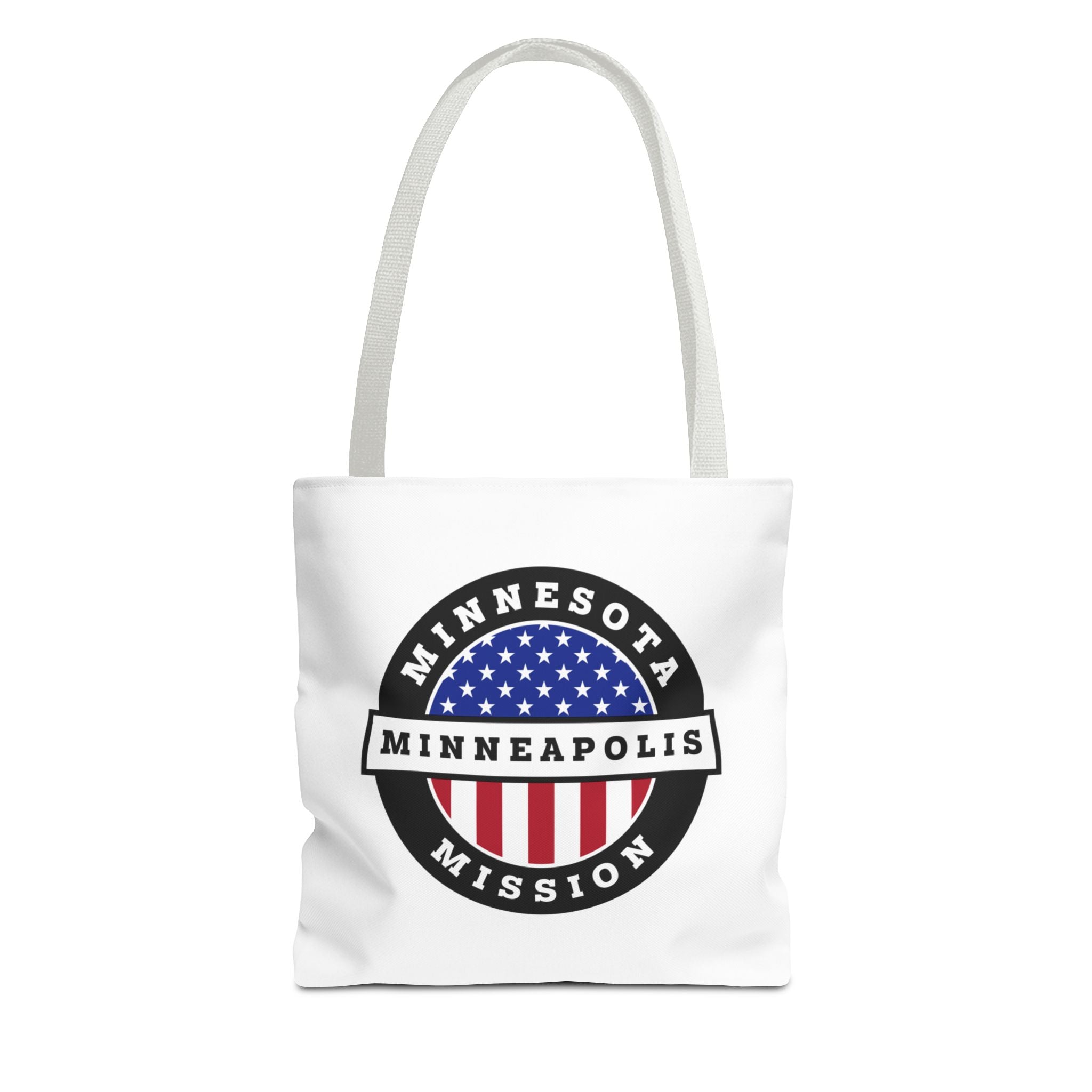 Minnesota Minneapolis Mission USA Flag Logo Tote Bag White - Mission Wishlist - LDS Missionary Gift Store