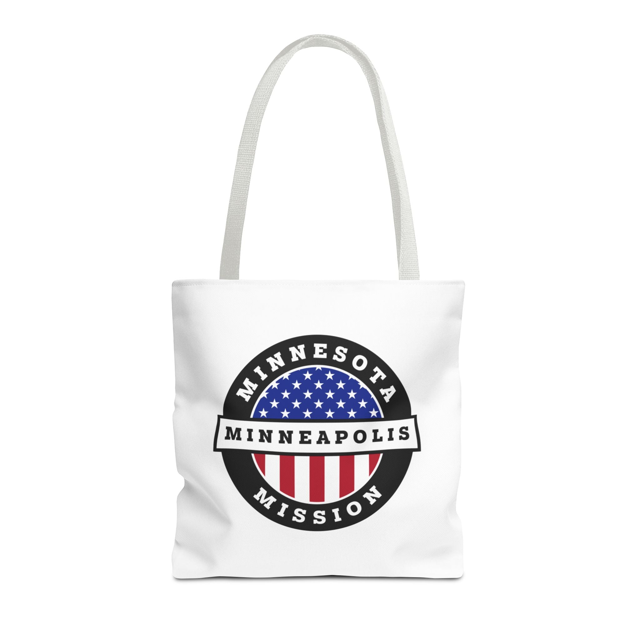 Minnesota Minneapolis Mission USA Flag Logo Tote Bag White - Mission Wishlist - LDS Missionary Gift Store