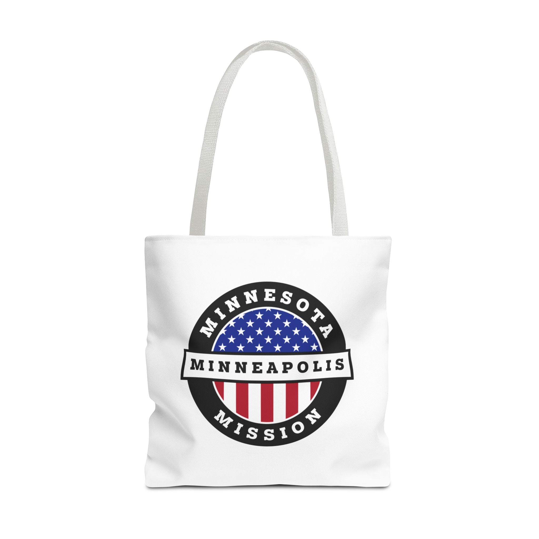 Minnesota Minneapolis Mission USA Flag Logo Tote Bag White - Mission Wishlist - LDS Missionary Gift Store